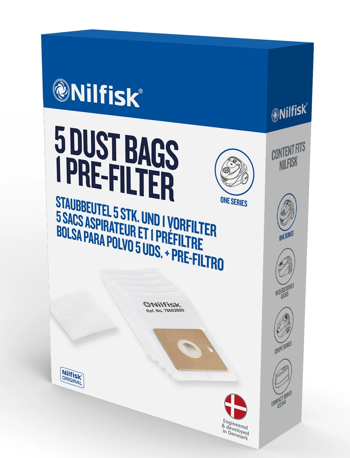 NILFISK COUPE & ONE SERİSİ ORJİNAL TOZ TORBASI ( 5 Li )