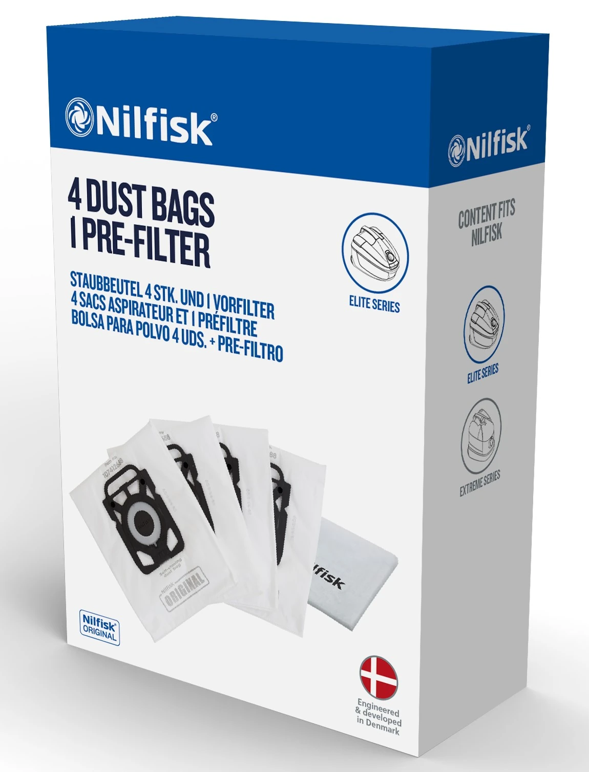 NILFISK ELITE & EXTREME SERİSİ TOZ TORBASI  ( 4 LÜ )