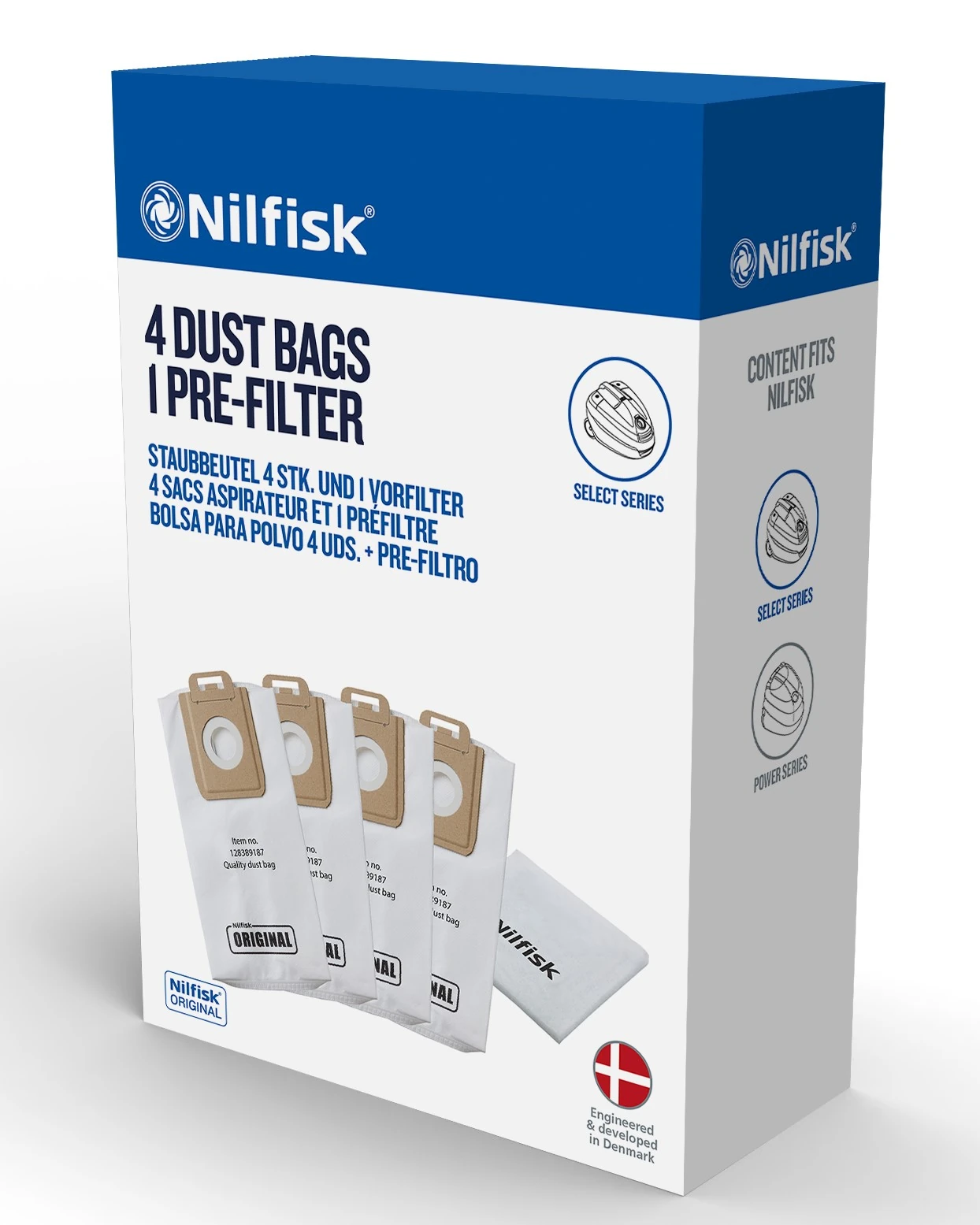 NILFISK SELECT & POWER SERİSİ ORJİNAL TOZ TORBASI ( 4 LÜ )