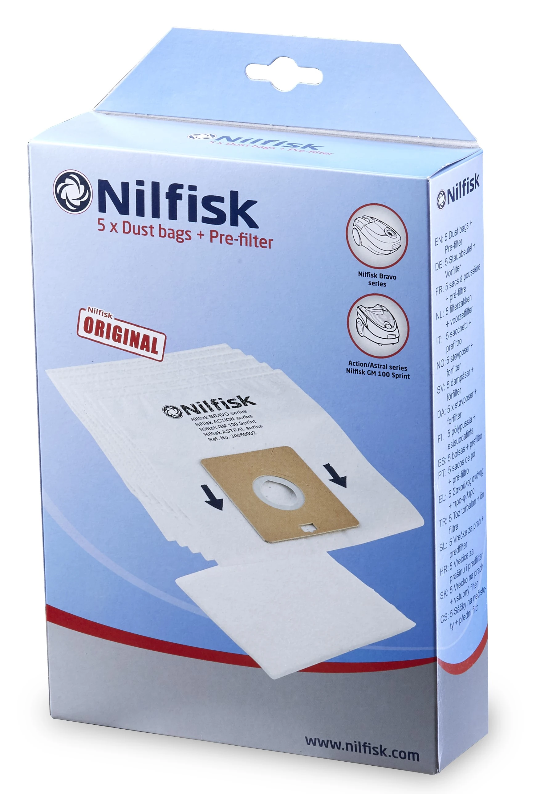 NILFISK  BRAVO SERİSİ ORJİNAL TOZ TORBASI ( 5 Li )