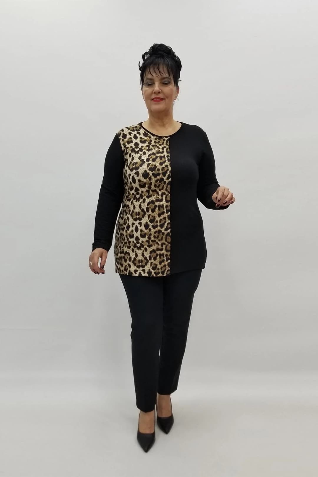 Miraggio Büyük Beden Bluz 98053 SİYAH