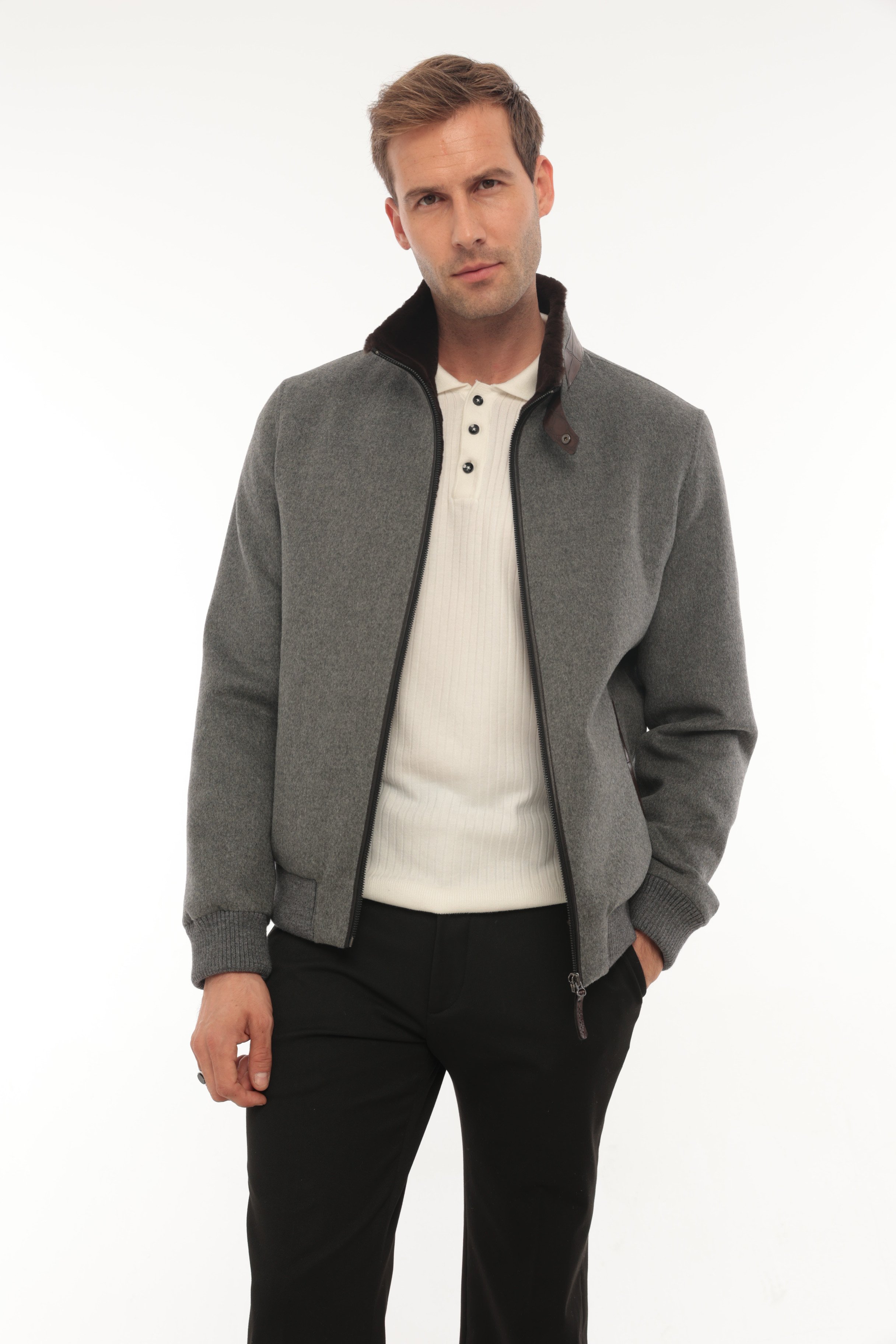 Vicuna Men's Fabric Jacket
