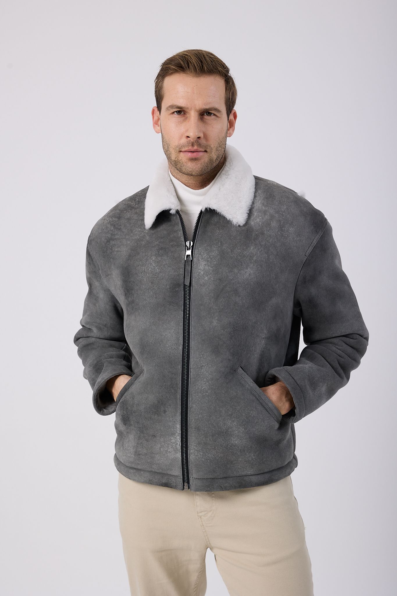 Vicuna Men's Lamb Fur Jacket