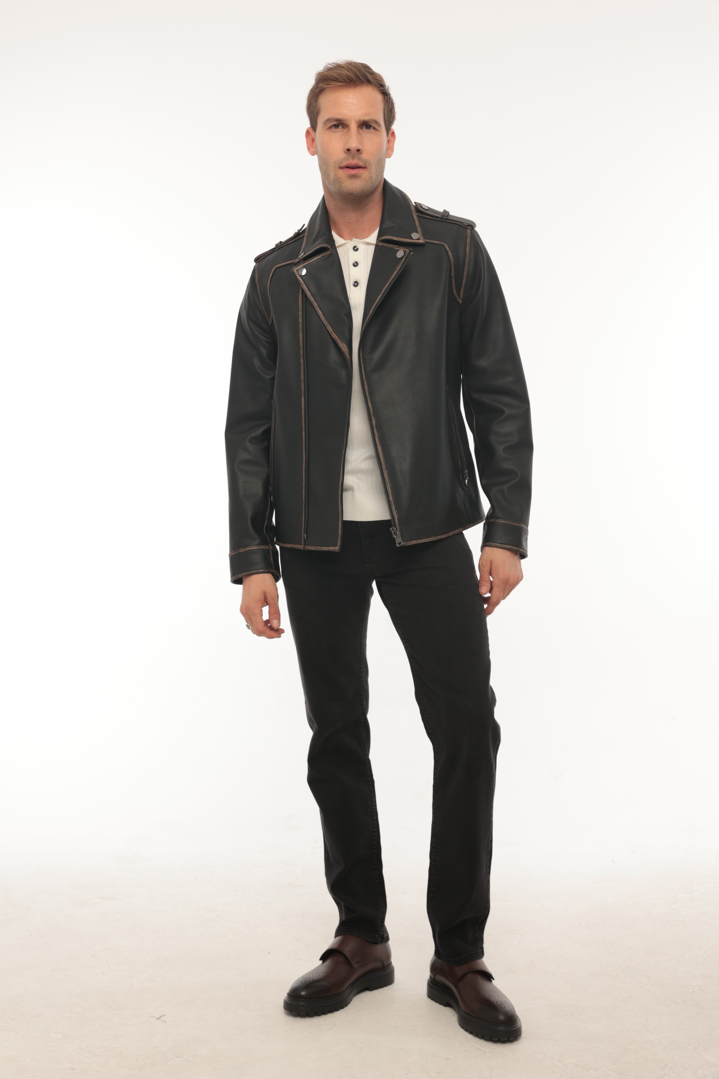 Vicuna Men's Leather Jacket