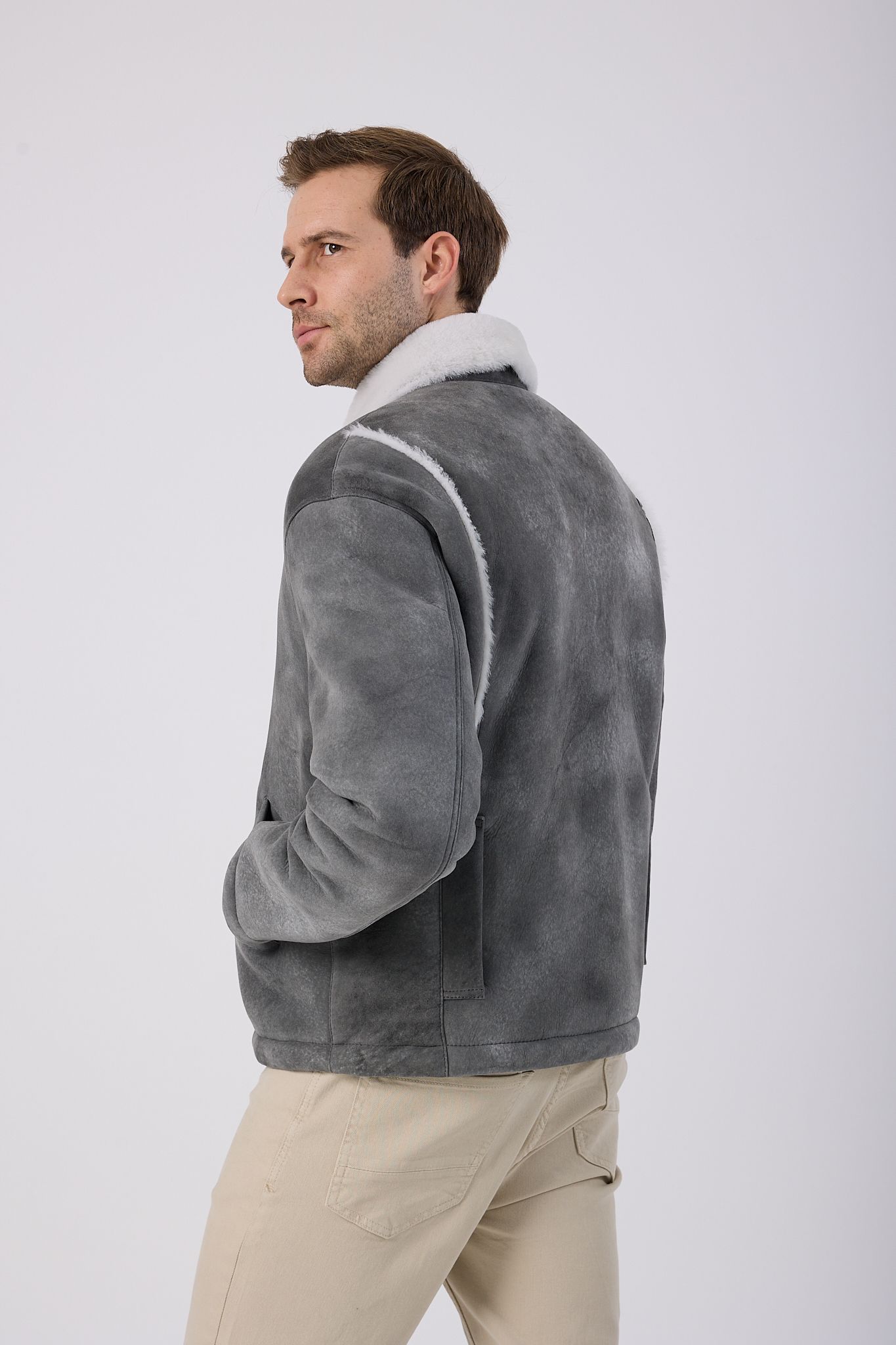 Vicuna Men's Lamb Fur Jacket