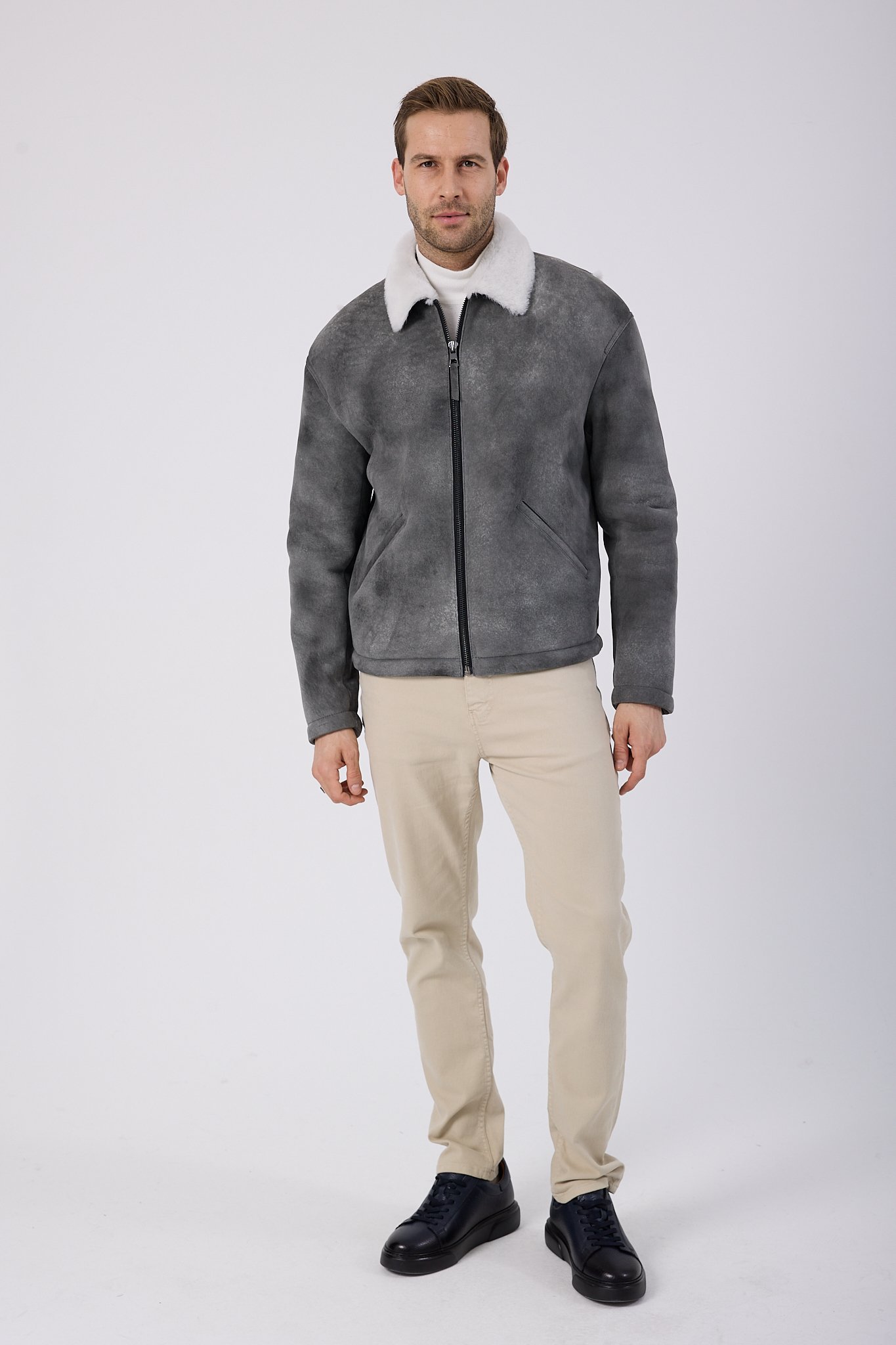 Vicuna Men's Lamb Fur Jacket