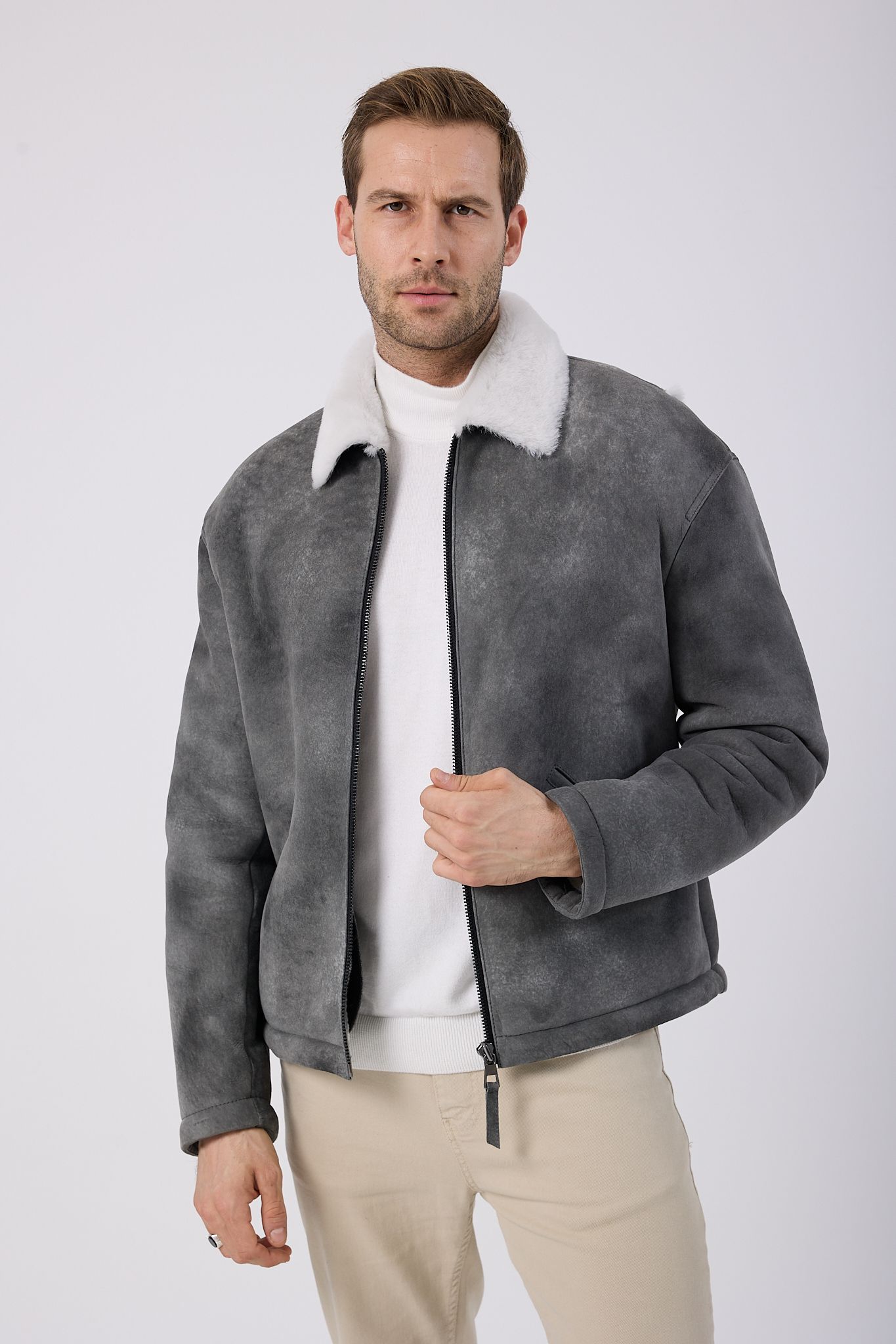 Vicuna Men's Lamb Fur Jacket