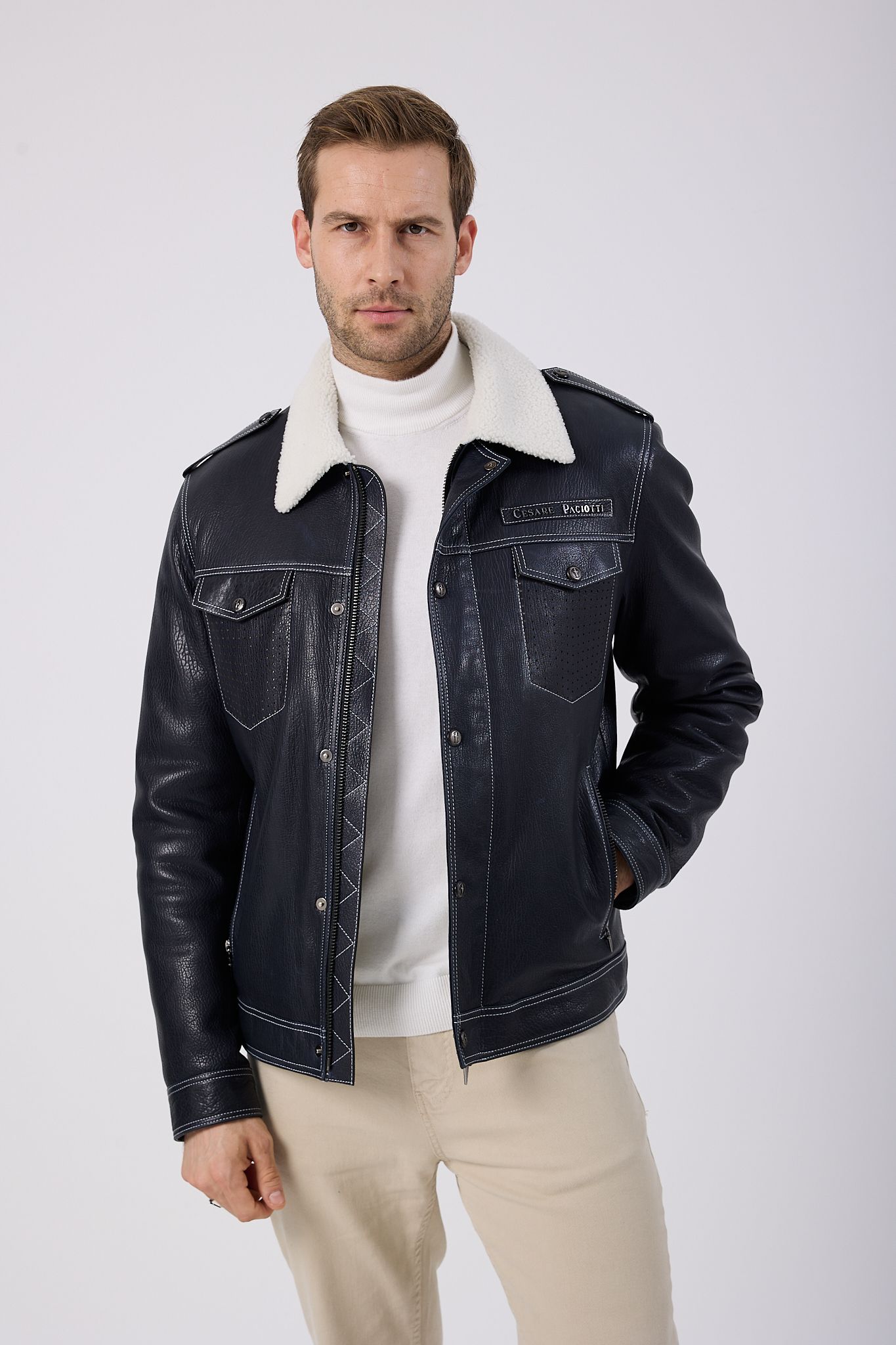 Vicuna Men's Lamb Fur Jacket