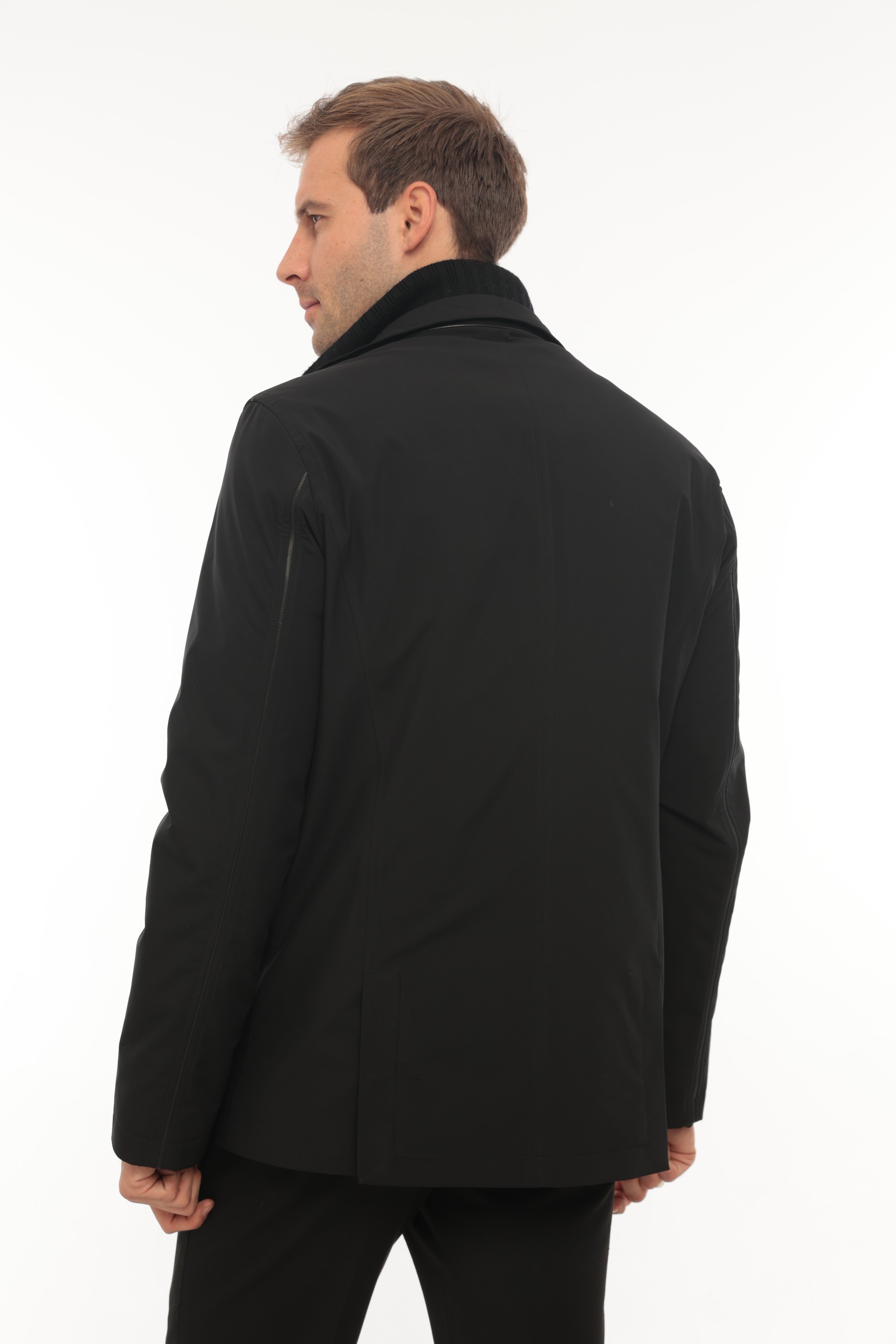 Vicuna Men's Fabric Coat With Nutria Trimming