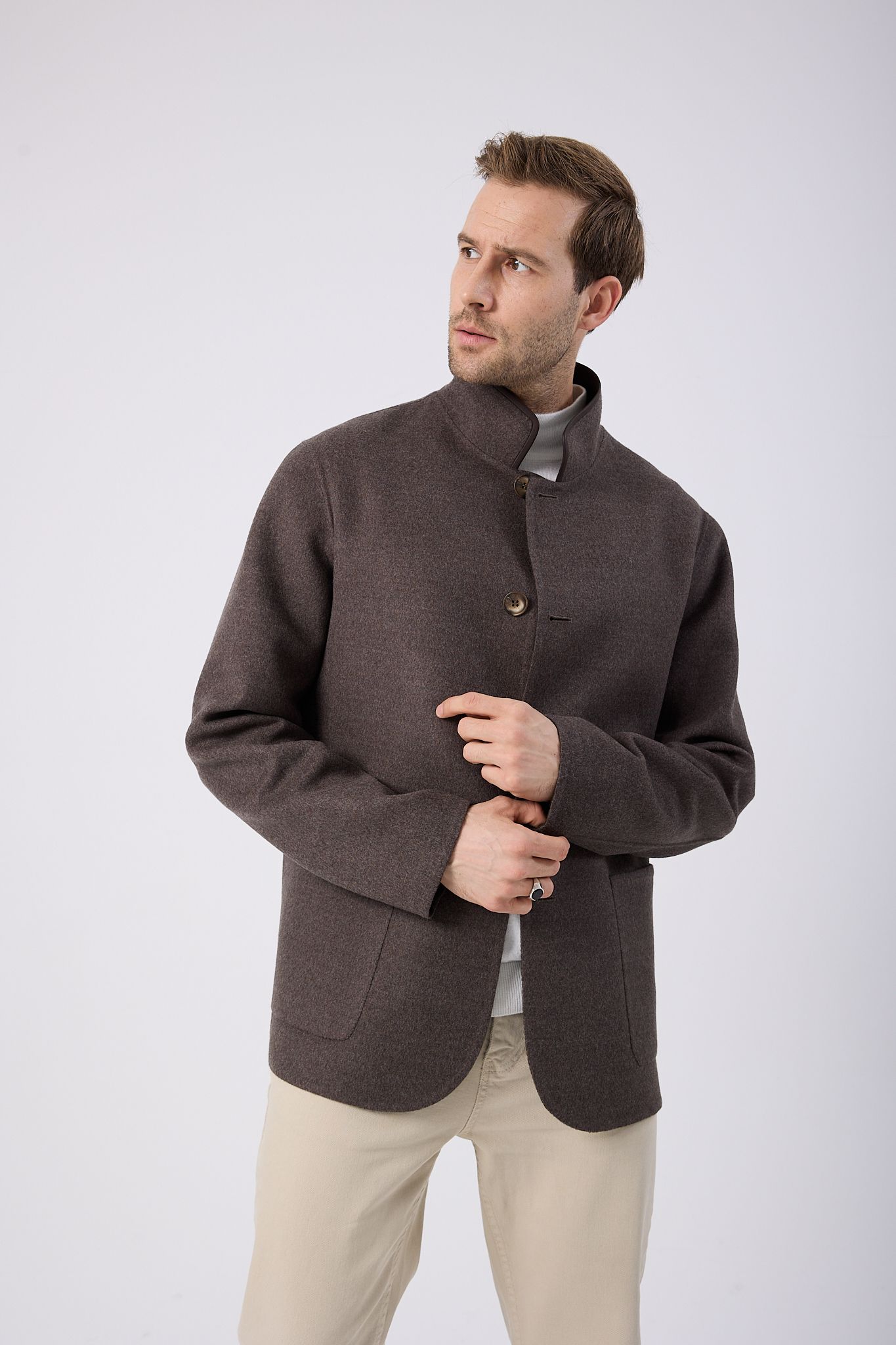 Vicuna Men's Loro Piana Fabric Jacket