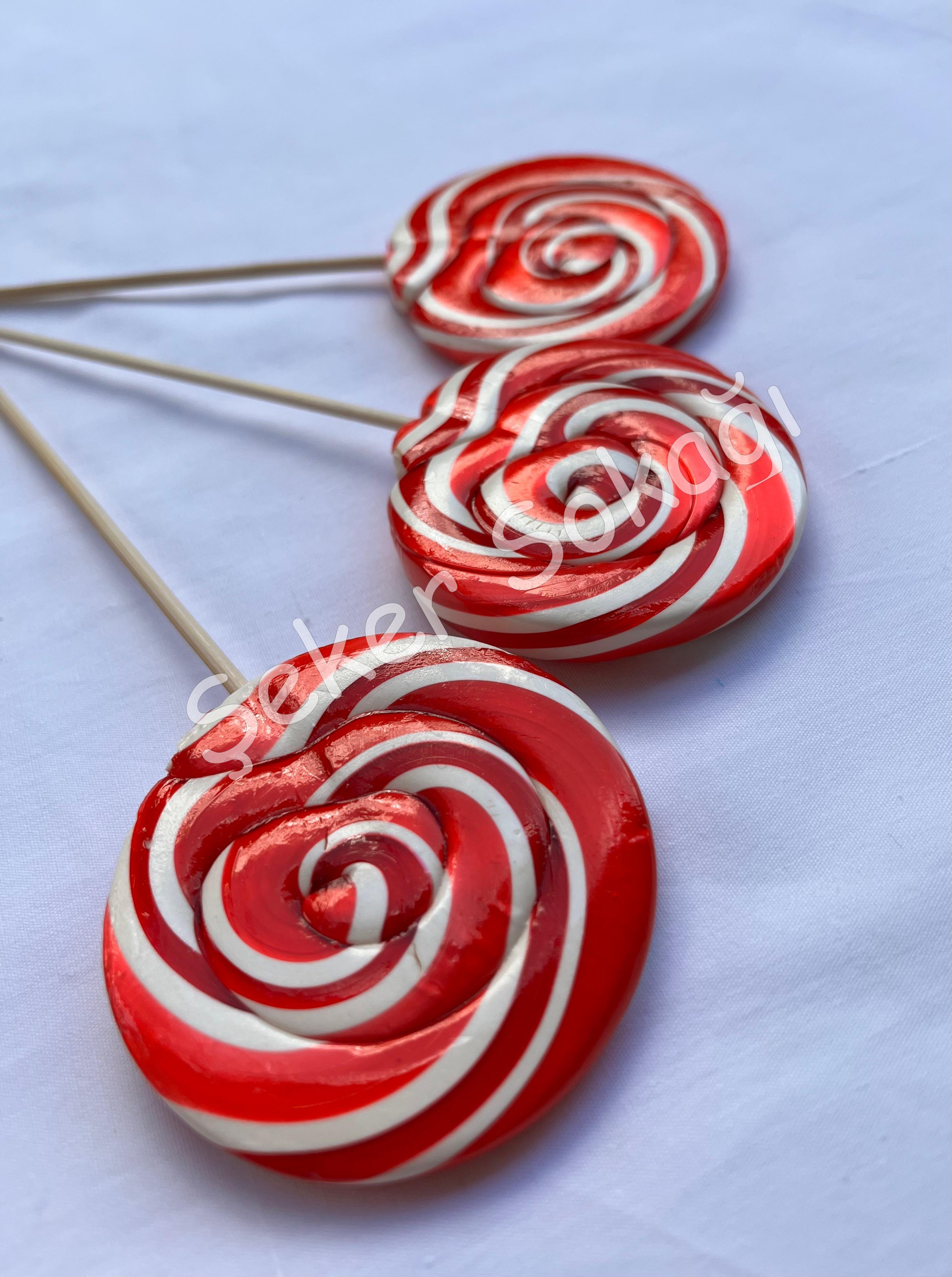 30gr Kırmızı Beyaz Sosyete Şekeri 12 Adet