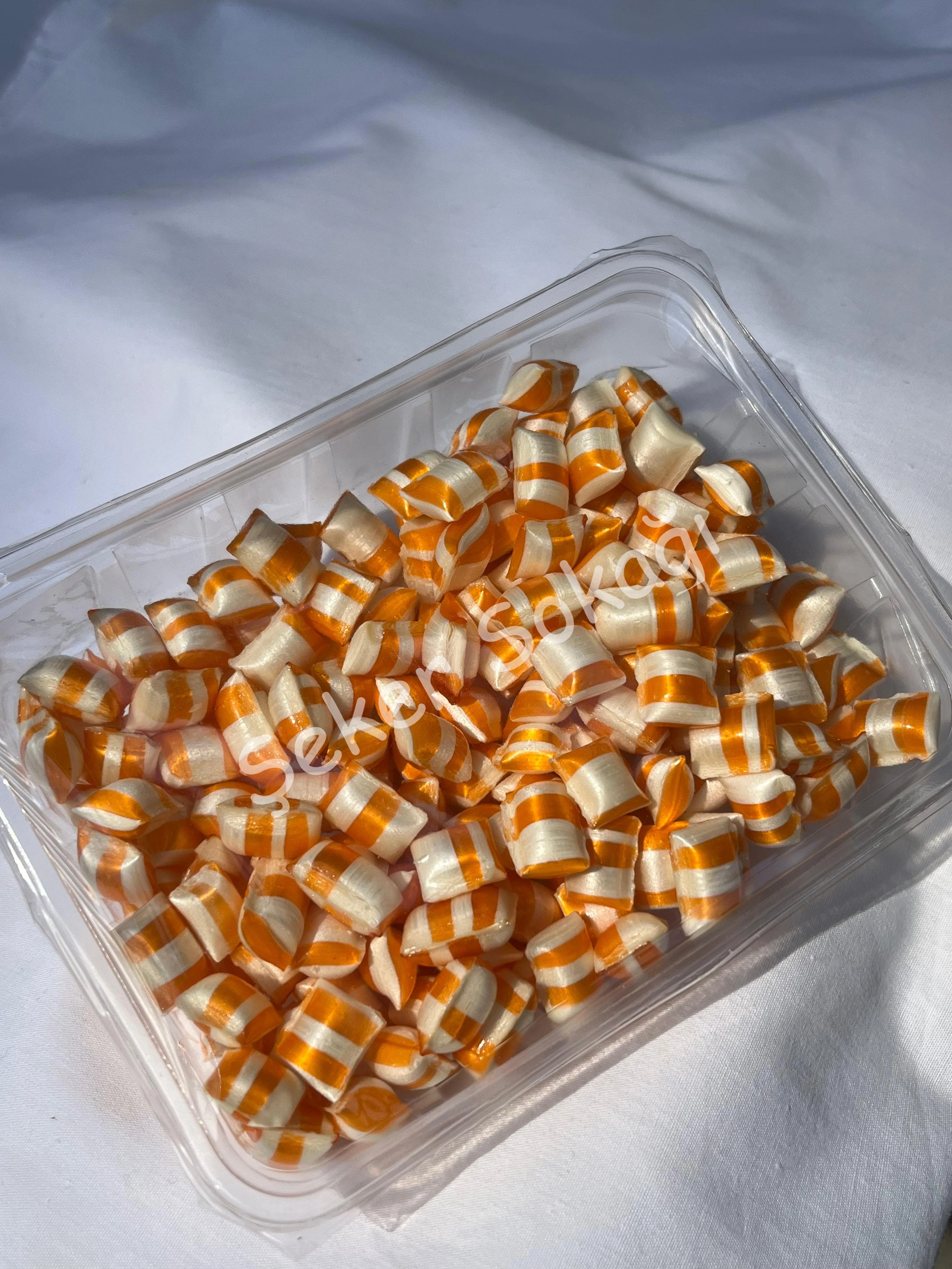 200gr Turuncu Beyaz Portakal Aromalı Akide Şeker