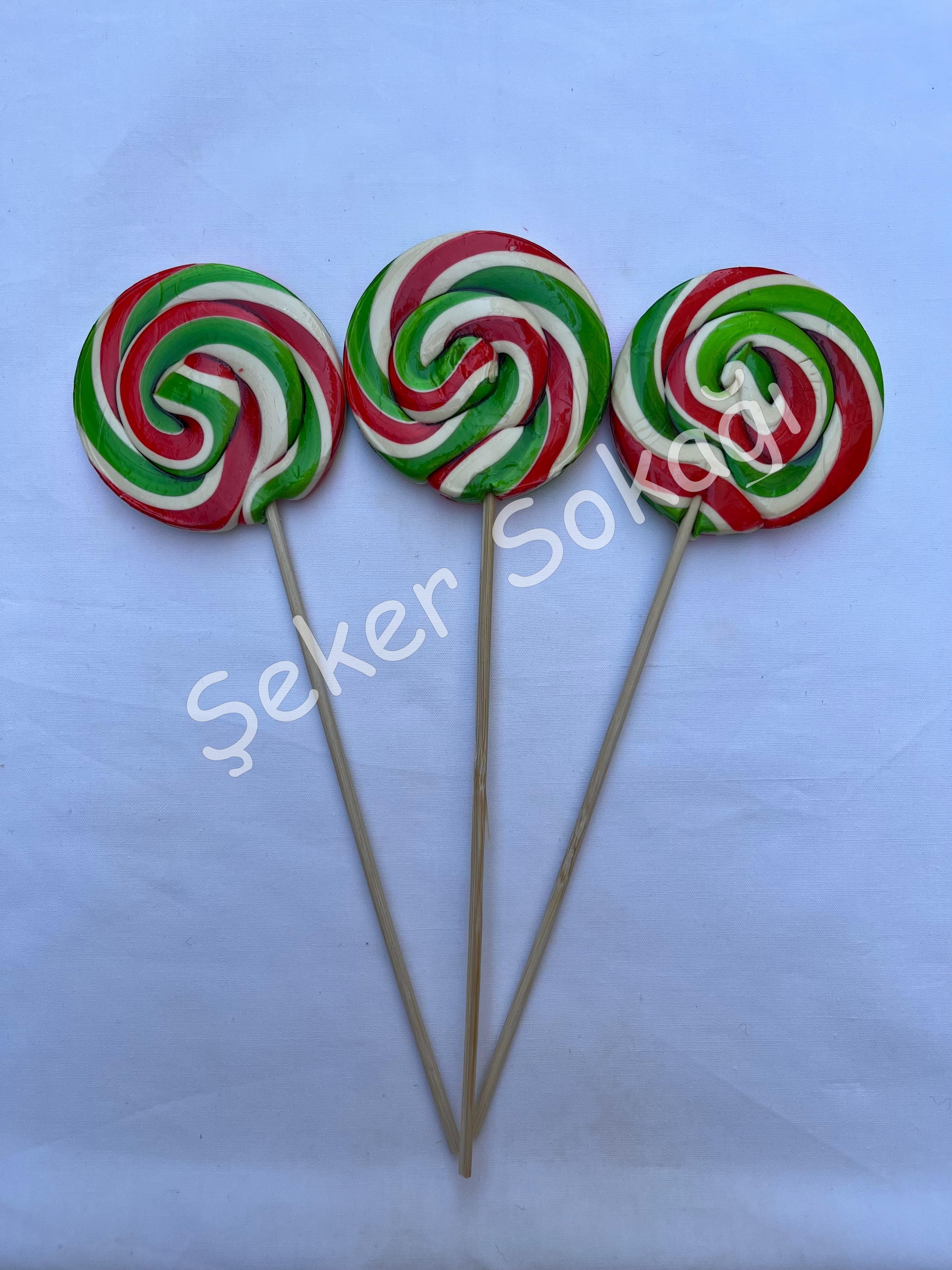 30gr Yeşil Kırmızı Beyaz Sosyete Şekeri 12 Adet