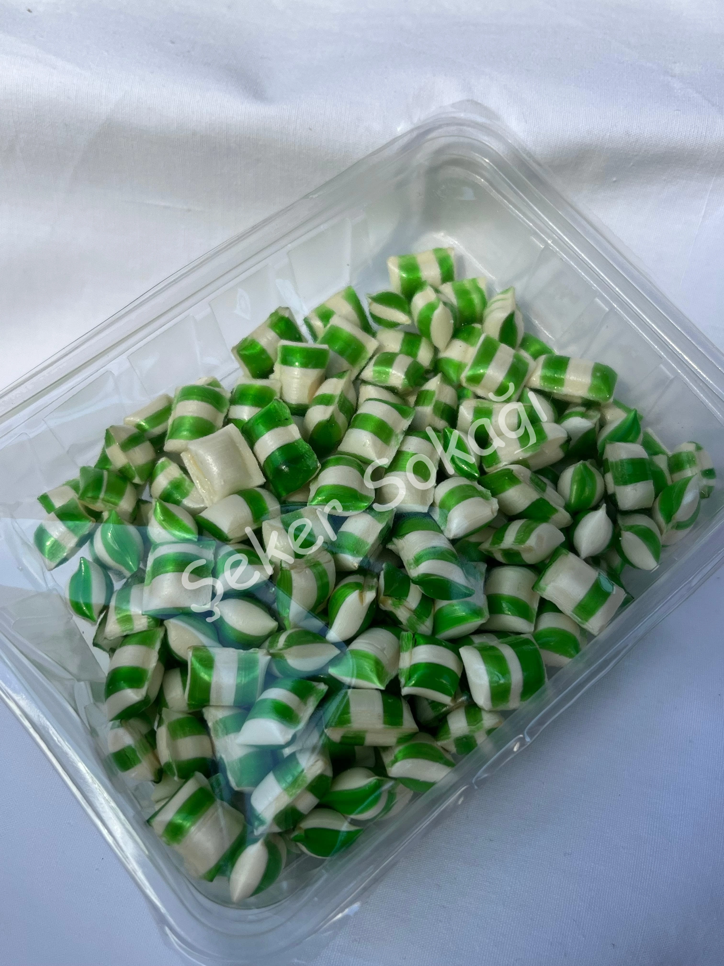 200gr Yeşil Beyaz Elma Aromalı Akide Şekeri