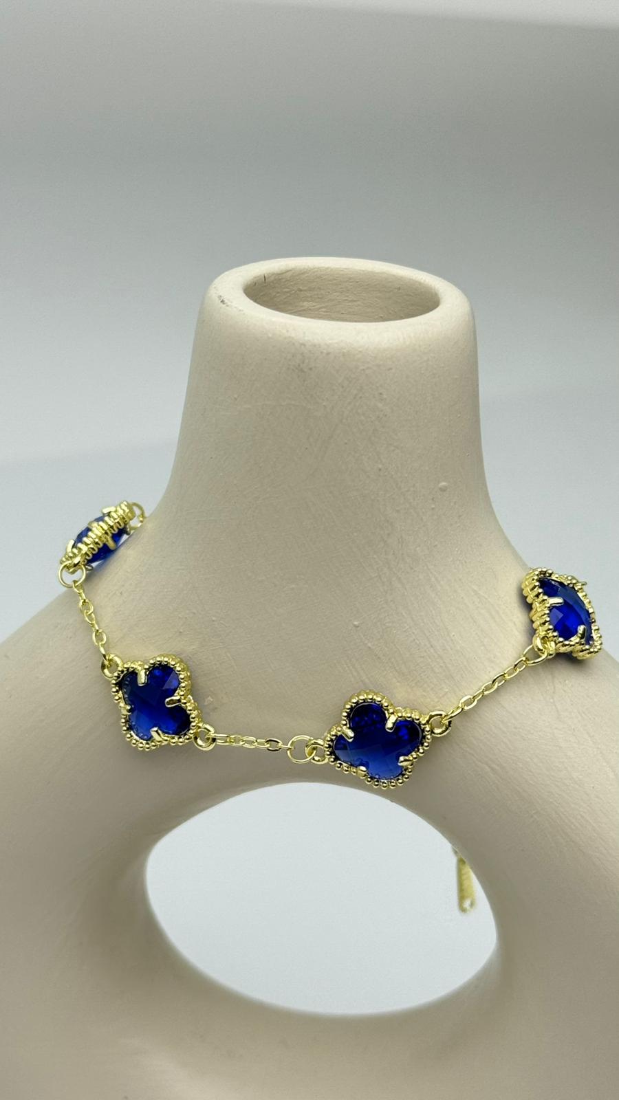 Zirkon Taşlı Yonca Bileklik