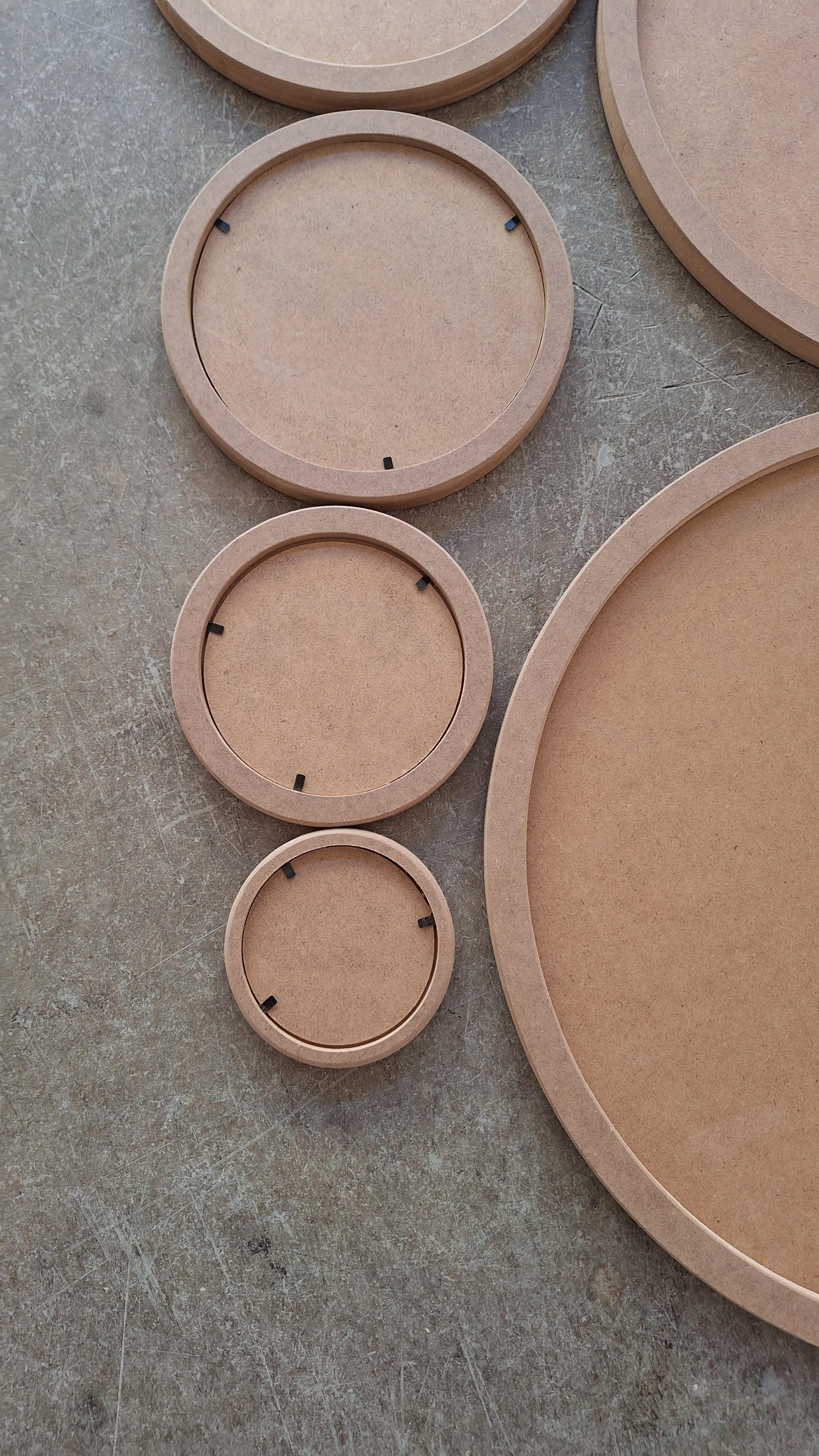 Yuvarlak çerçeve 18 mm ham mdf 5 adet