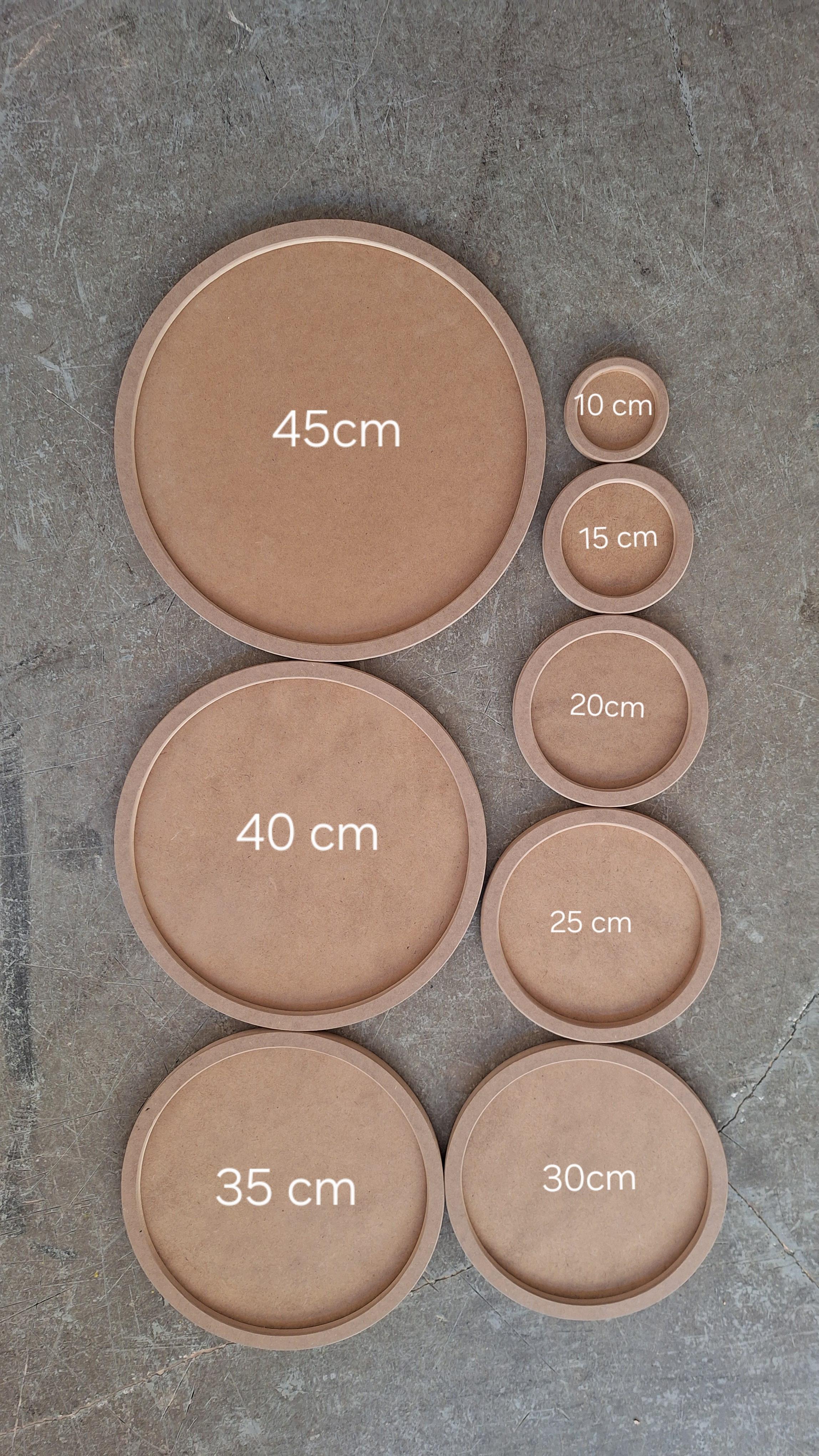 Yuvarlak çerçeve 18 mm ham mdf 5 adet