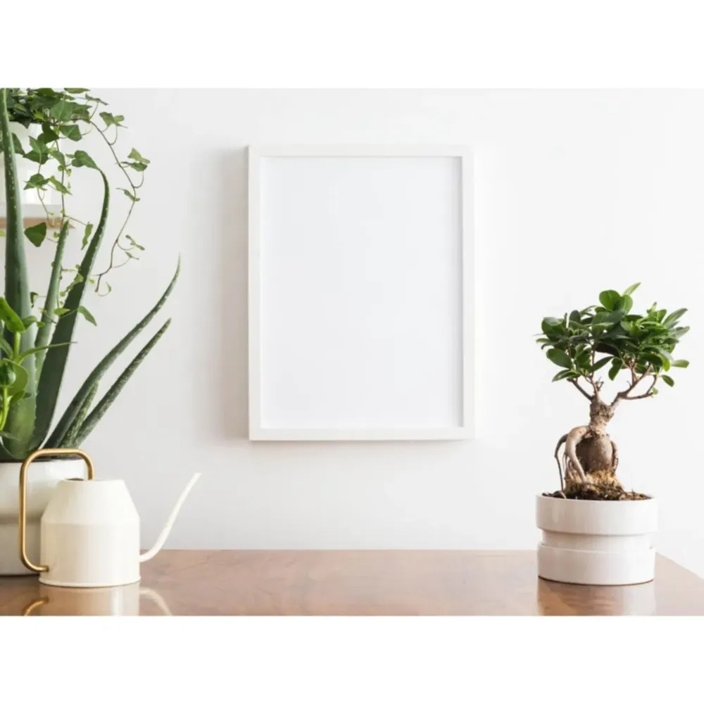 Mrt Ahşap 21x30 cm (A4) Beyaz Çerçeve ,Belge çerçevesi ,Plexili ,Askı Kancalı,Yatay-Dikey
