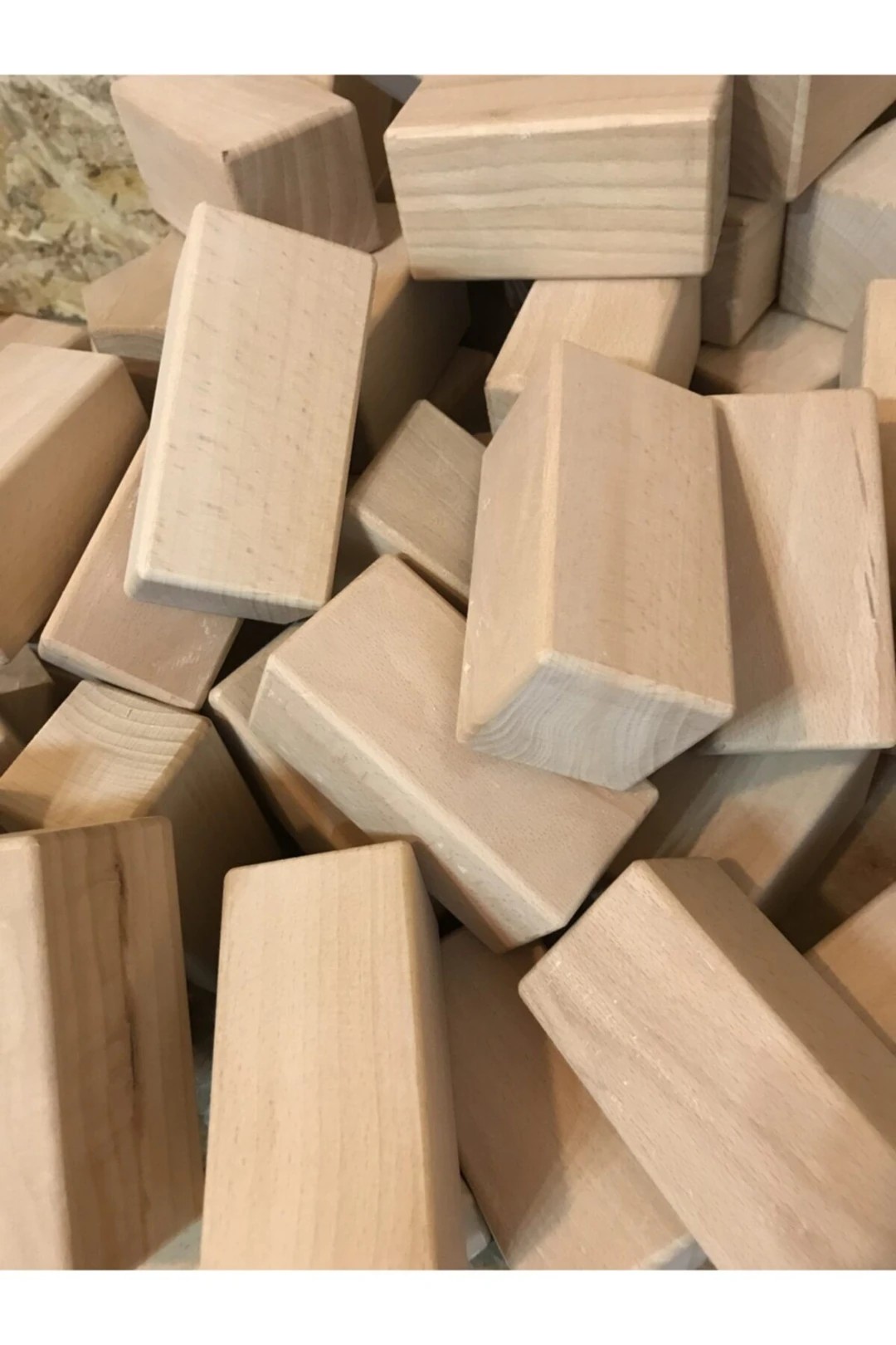 Ahşap Prizma 5x5x10 cm Kayın ağacından 50adet