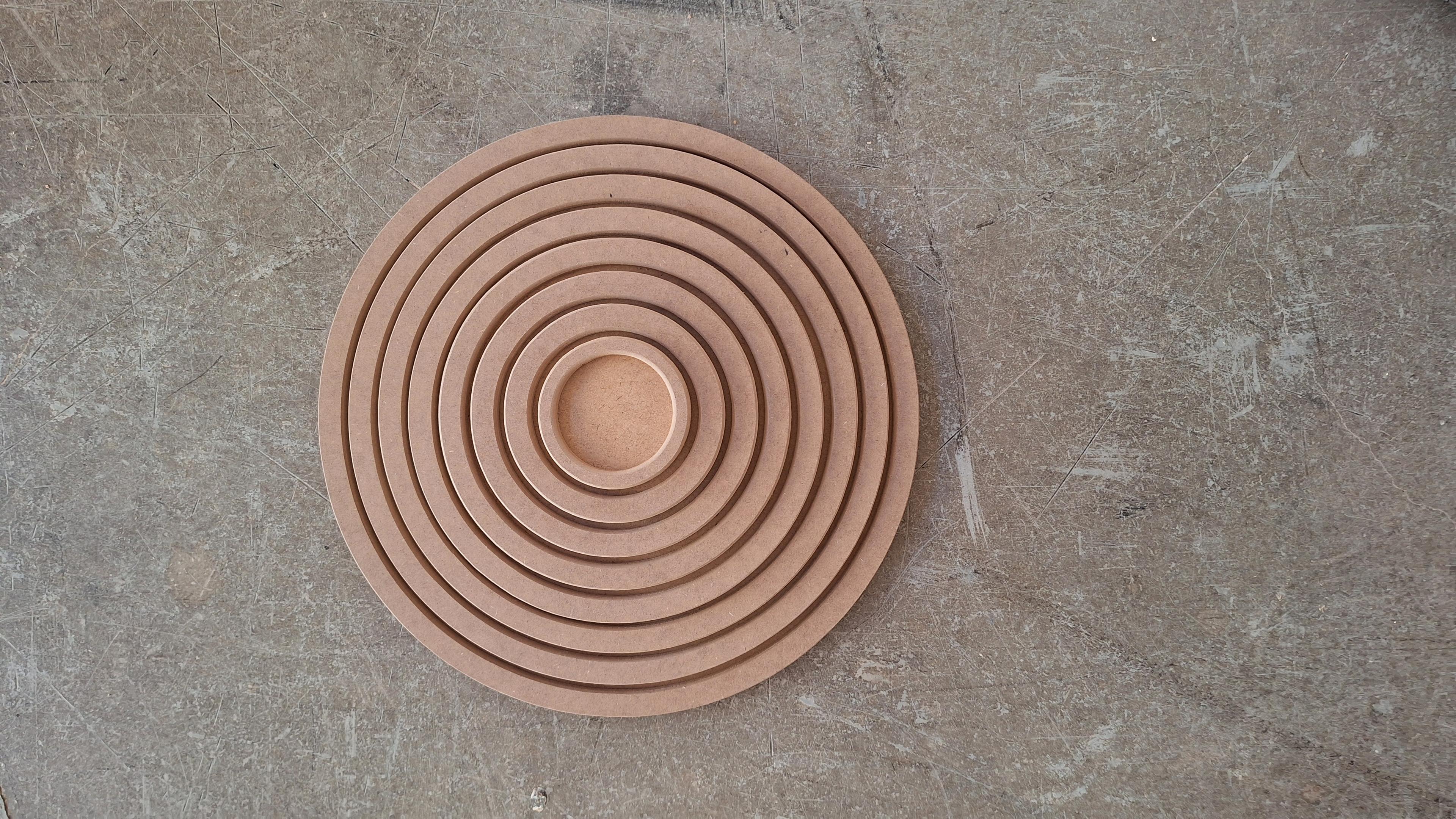 Yuvarlak çerçeve 18 mm ham mdf 5 adet
