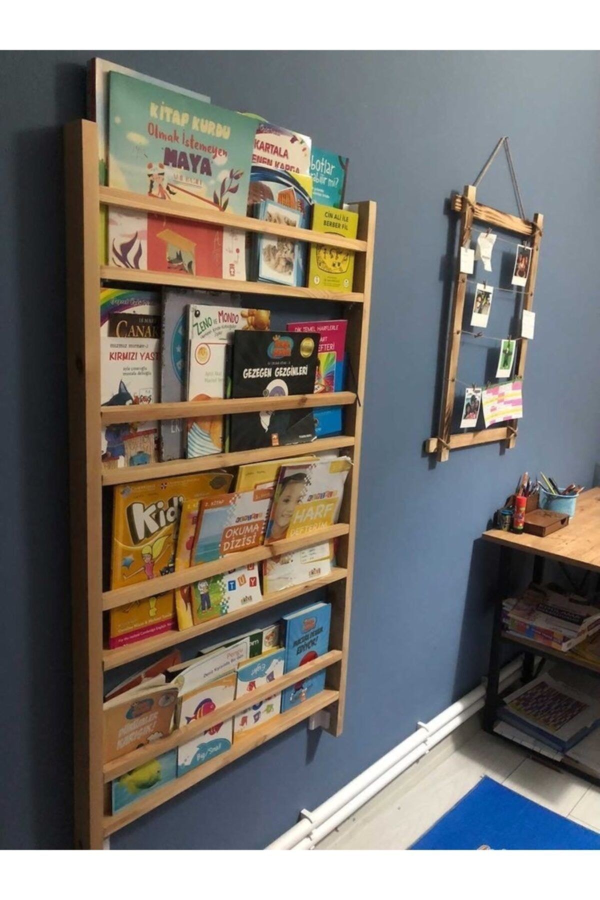 Montessori Kitaplık Ahşaptan