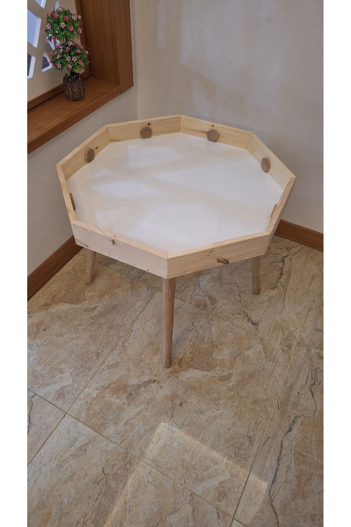 Etkinlik Masası Sekizgen,Yerde de kullanılabilen (Kapaklı)90x90 cm