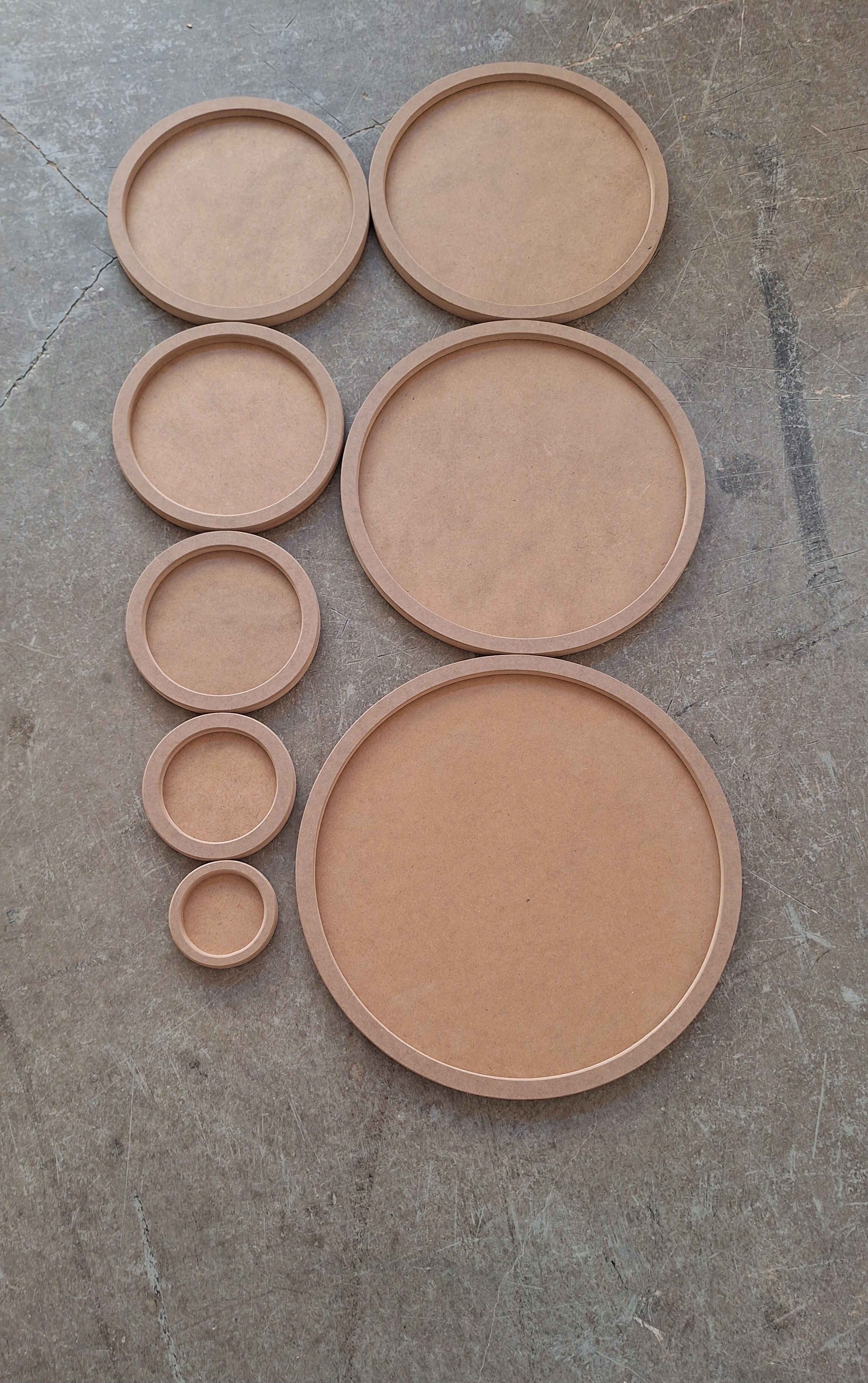 Yuvarlak çerçeve 18 mm ham mdf 5 adet