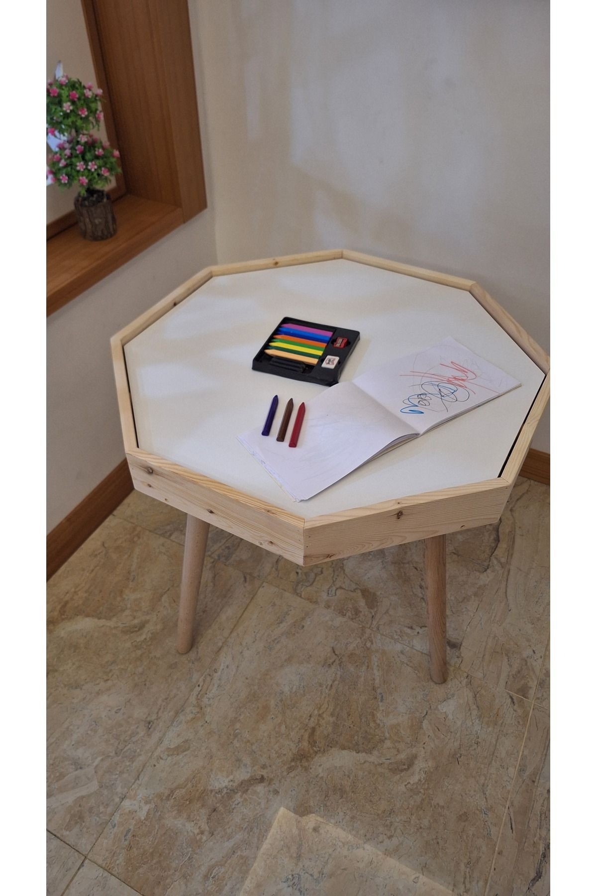 Etkinlik Masası Sekizgen,Yerde de kullanılabilen (Kapaklı)90x90 cm