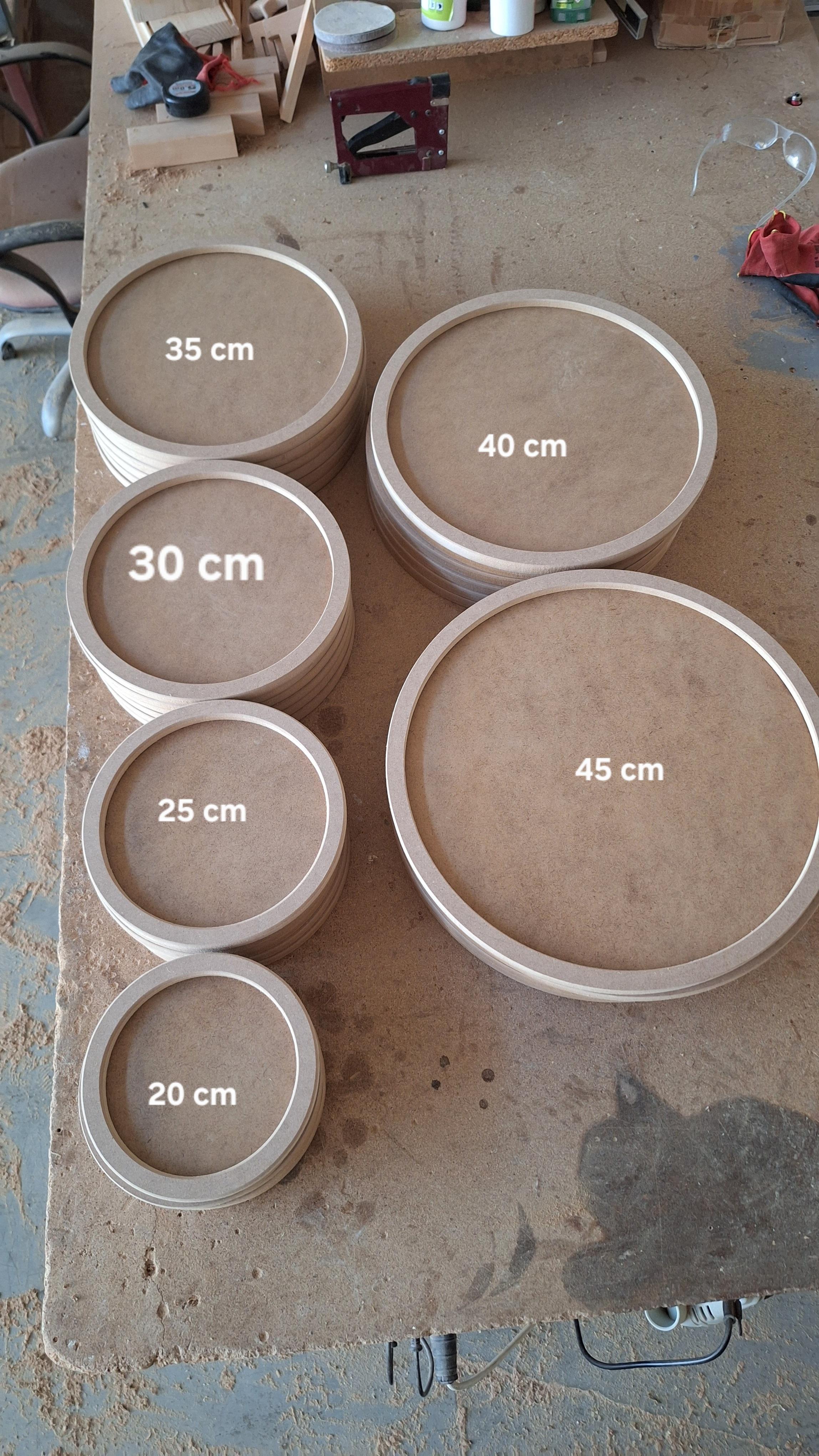 Yuvarlak çerçeve 18 mm ham mdf 5 adet