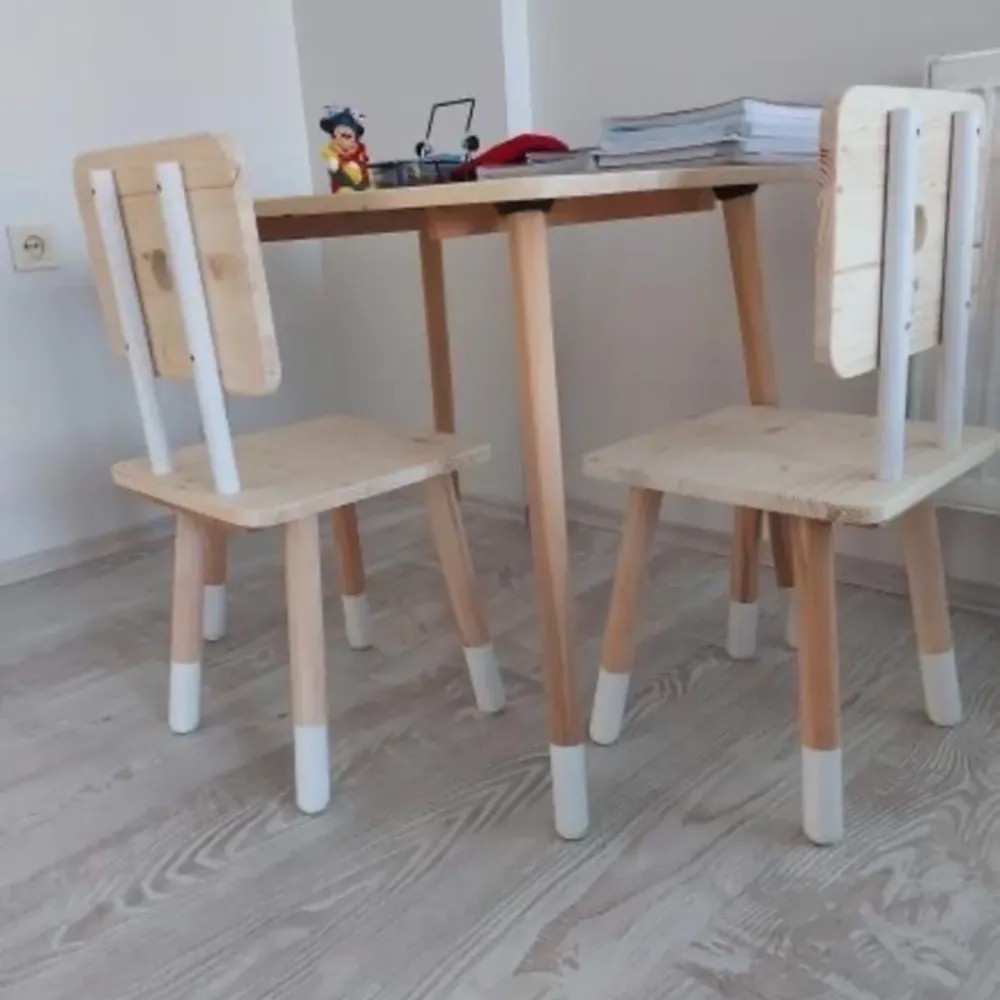 Mrt Ahşap Montessori Çalışma Masası Ve Sandalye