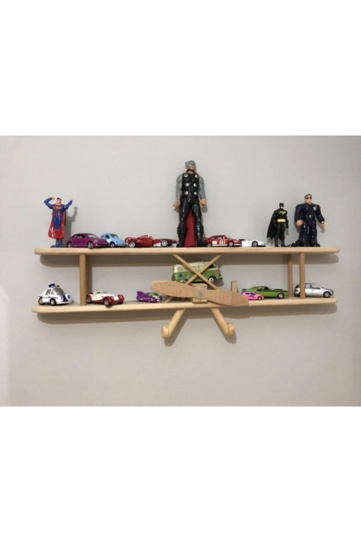 Uçak Duvar Rafı Ahşaptan