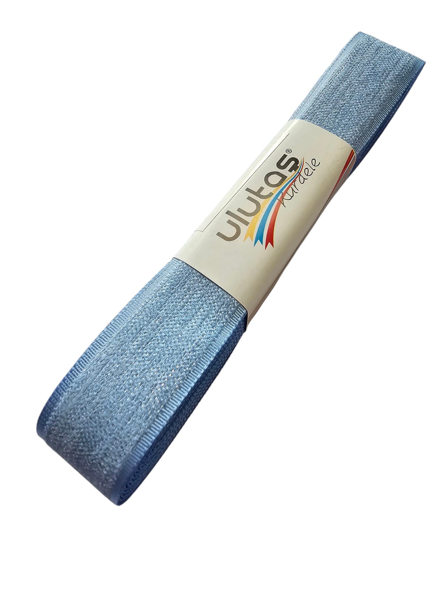 Kadife Efektli Kurdele Açık Mavi Renk 2.5 cm 5 Metre ( Ulutaş )