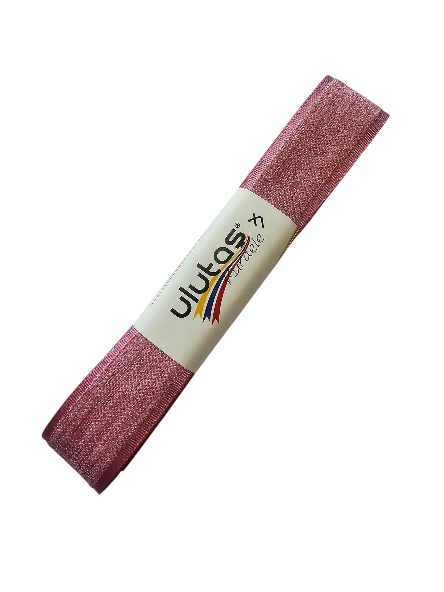 Kadife Efektli Kurdele Koyu Pudra Renk 2.5 cm 5 Metre ( Ulutaş )
