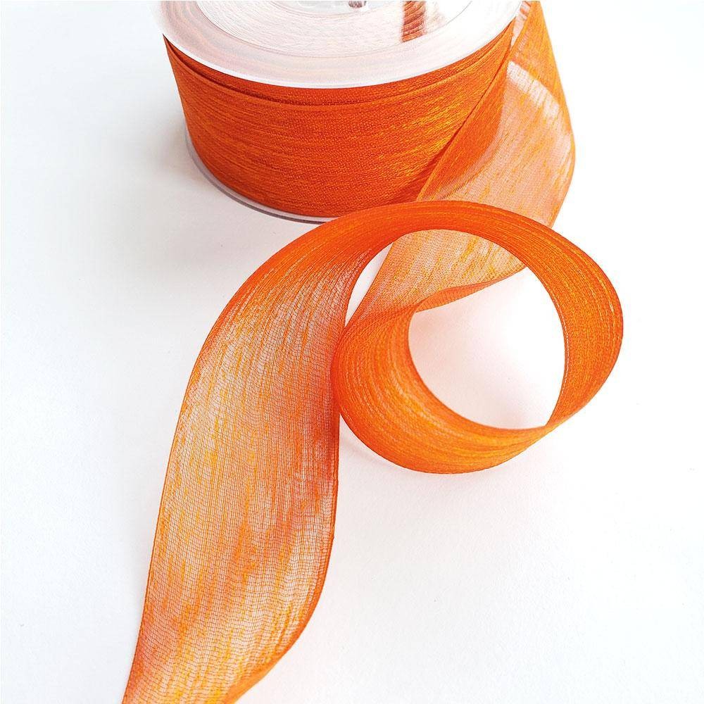 Tül Kurdele 4 cm Turuncu 10 Metre