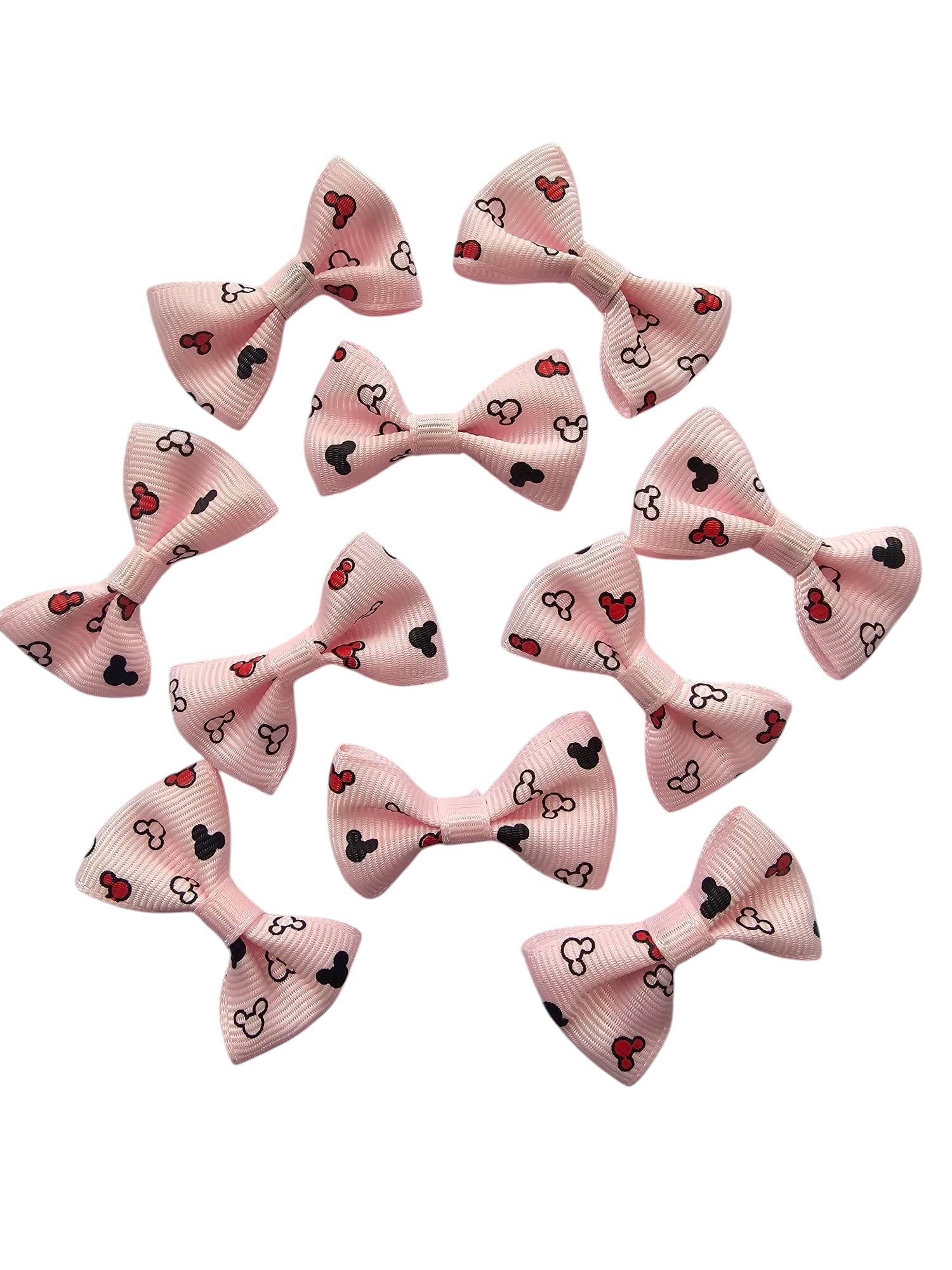 Grogren Fiyonk Mıckey Mouse Desenli Açık Pembe 10 Adet