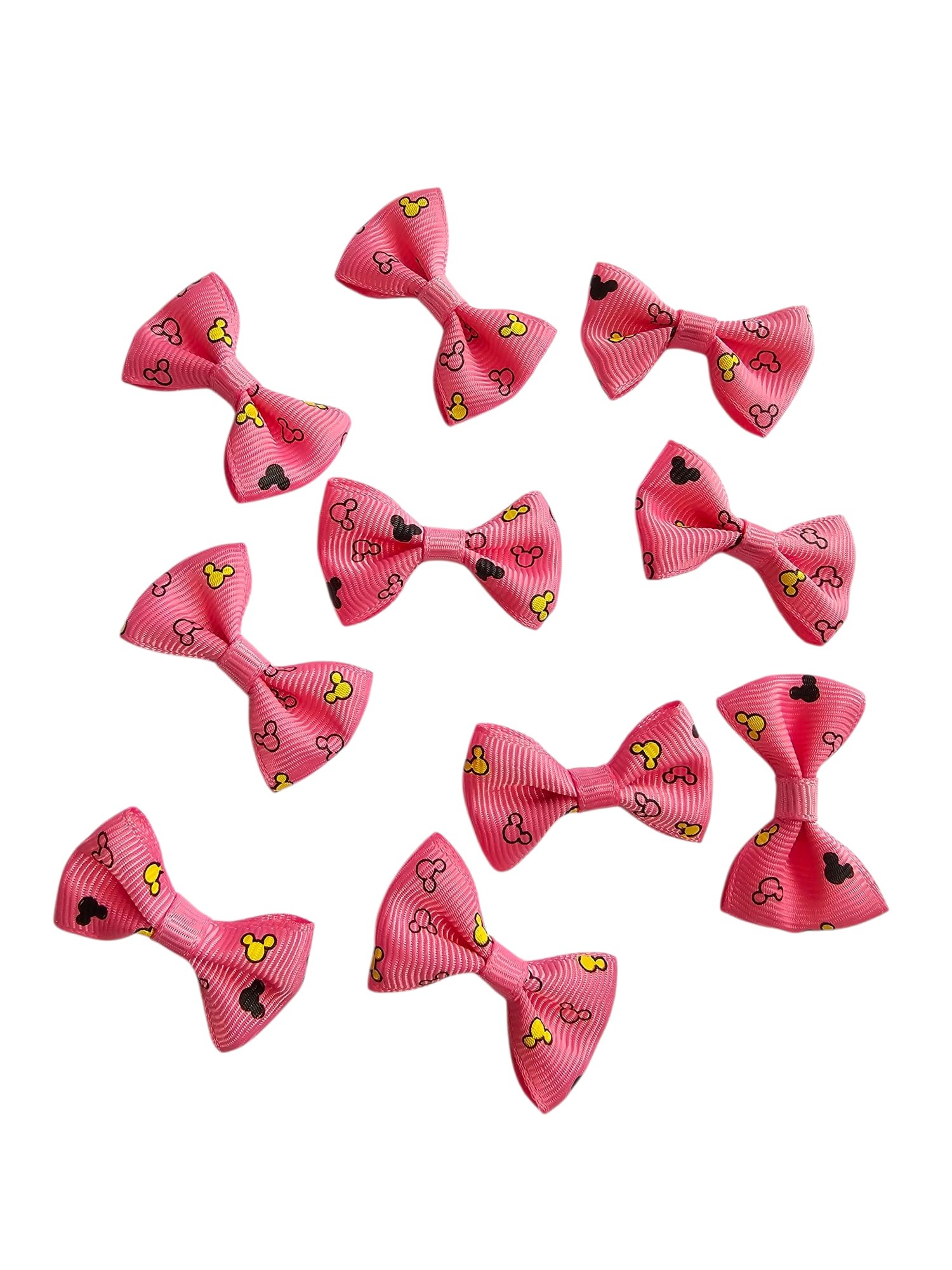 Grogren Fiyonk Mıckey Mouse Desenli Koyu Pembe 10 Adet