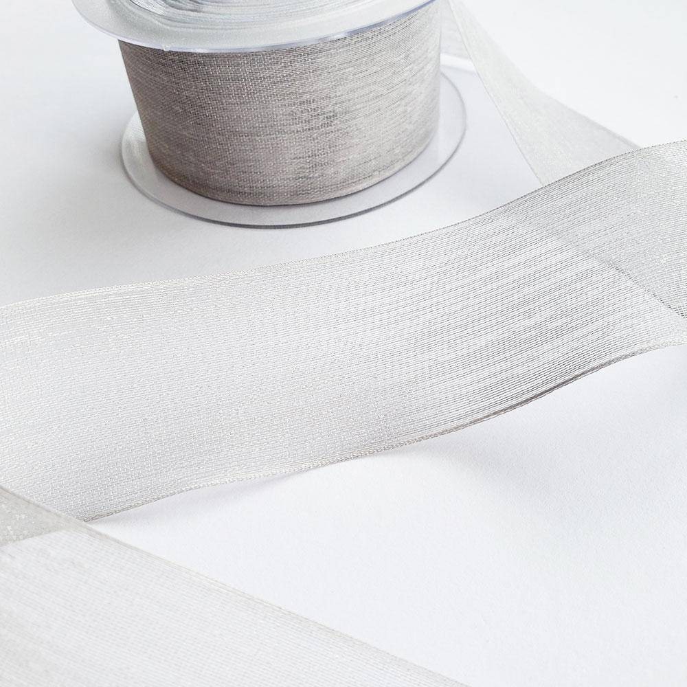 Tül Kurdele 4 cm Gri 10 Metre