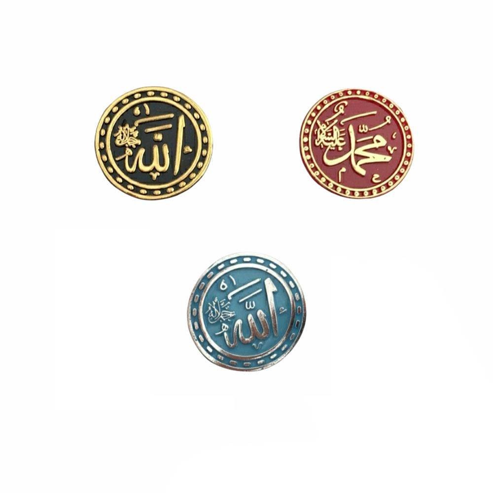 Allah &amp; Muhammed 3 cm Plastik Pul 50 Adet