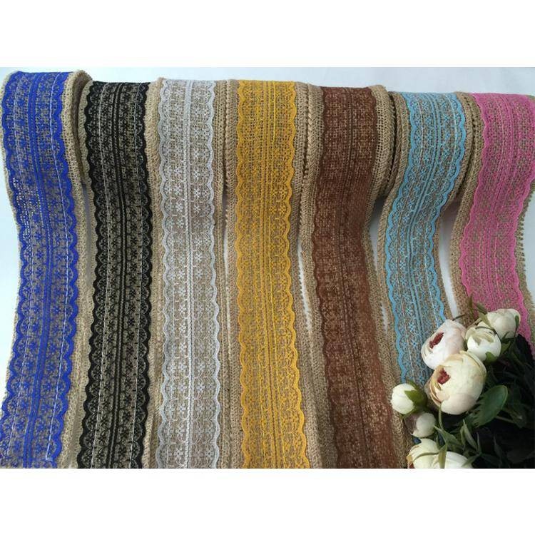 Dantelli Jüt Şerit ( 7 Renk ) 5 Metre