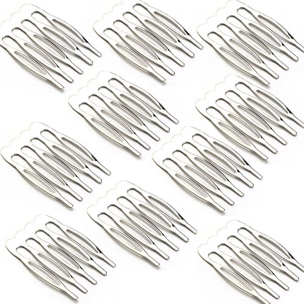 5 Dişli Metal Tarak Toka Nikel 10 Adet