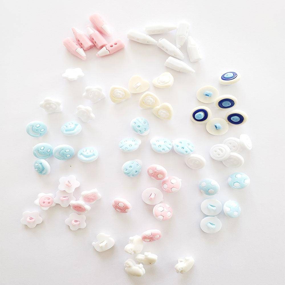 Plastik Düğme Çeşitleri (5 adet )