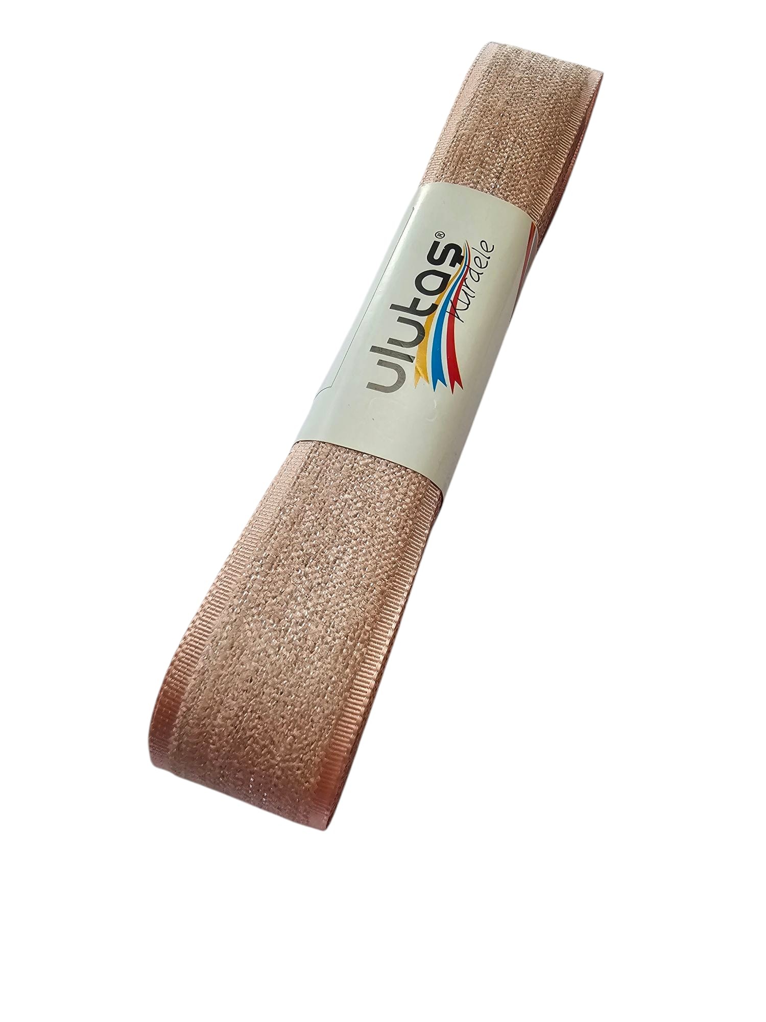 Kadife Efektli Kurdele Pudra Renk 2.5 cm 5 Metre ( Ulutaş )