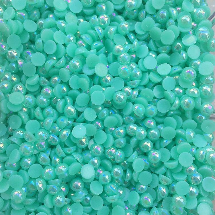 Janjanlı Yarım İnci Su Yeşili 8mm 100 Gr