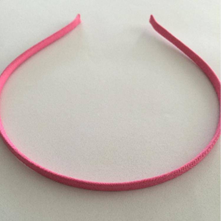 İnce Kumaş Kaplı Metal Taç (Pembe)