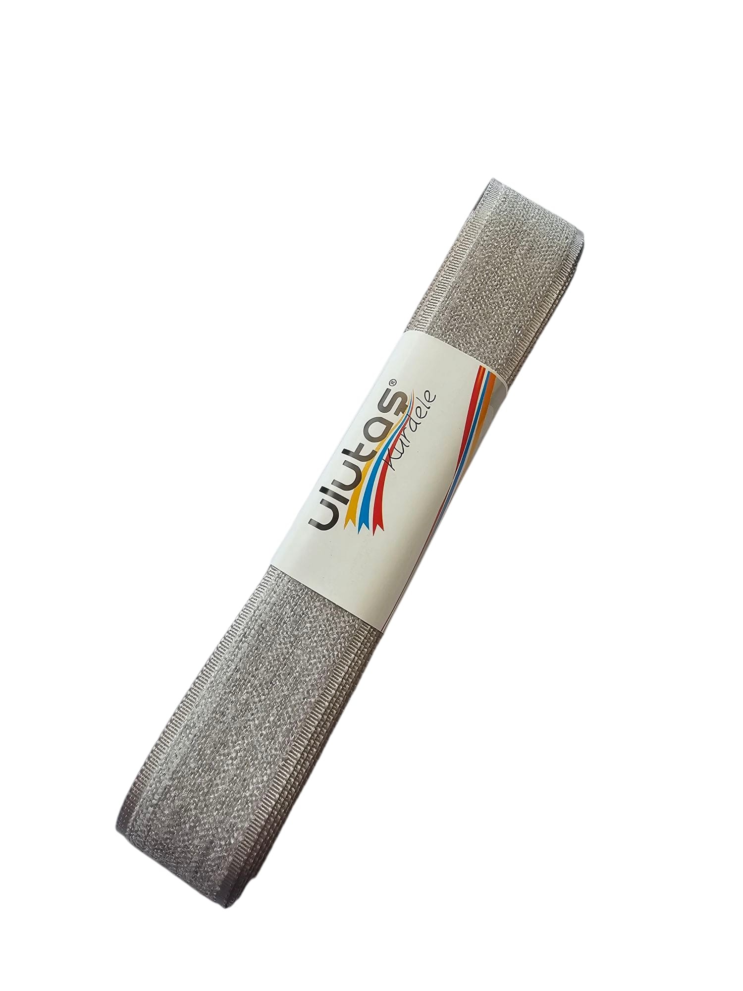Kadife Efektli Kurdele Gri Renk 2.5 cm 5 Metre ( Ulutaş )