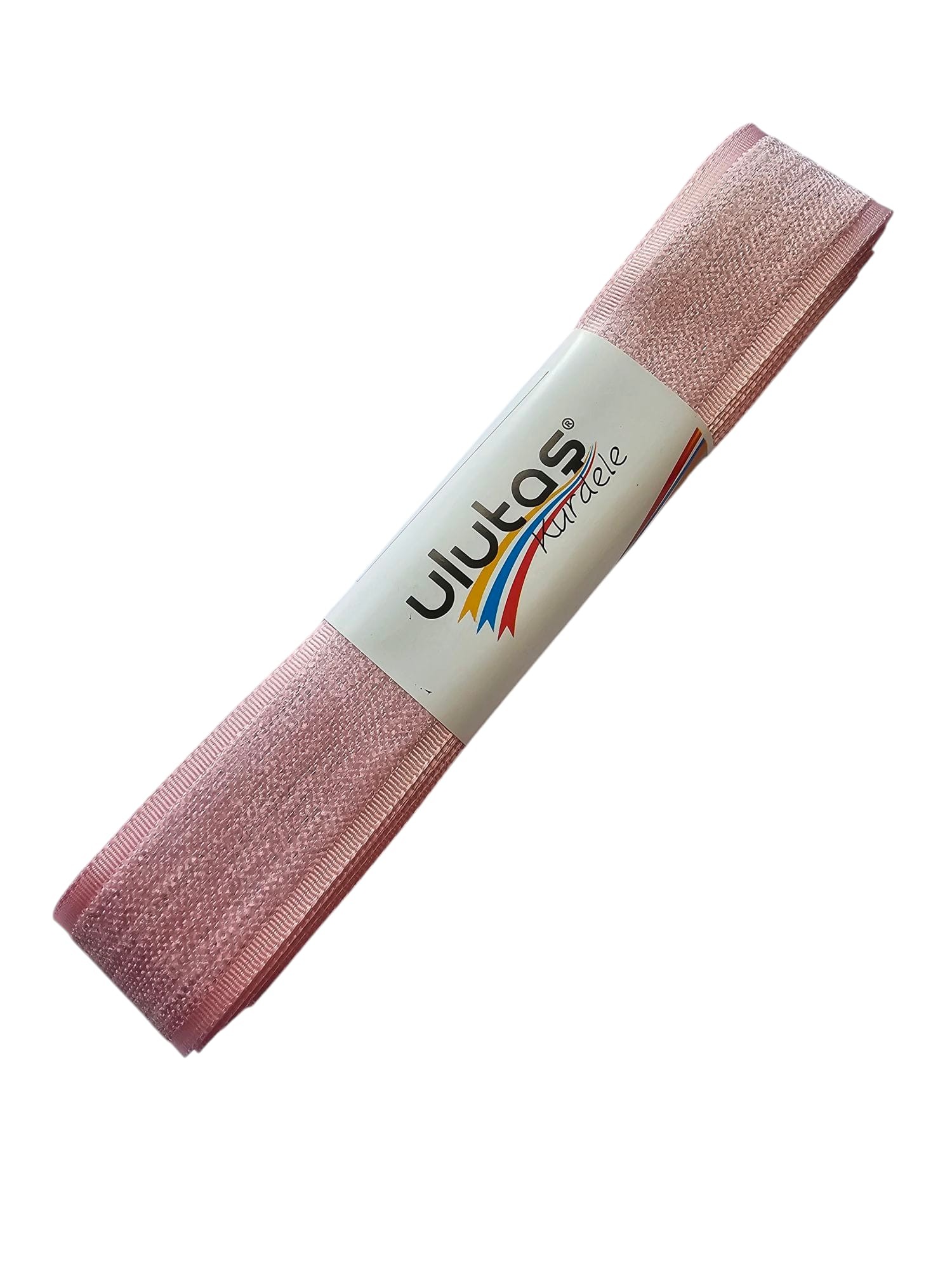 Kadife Efektli Kurdele Açık Pembe Renk 2.5 cm 5 Metre ( Ulutaş )