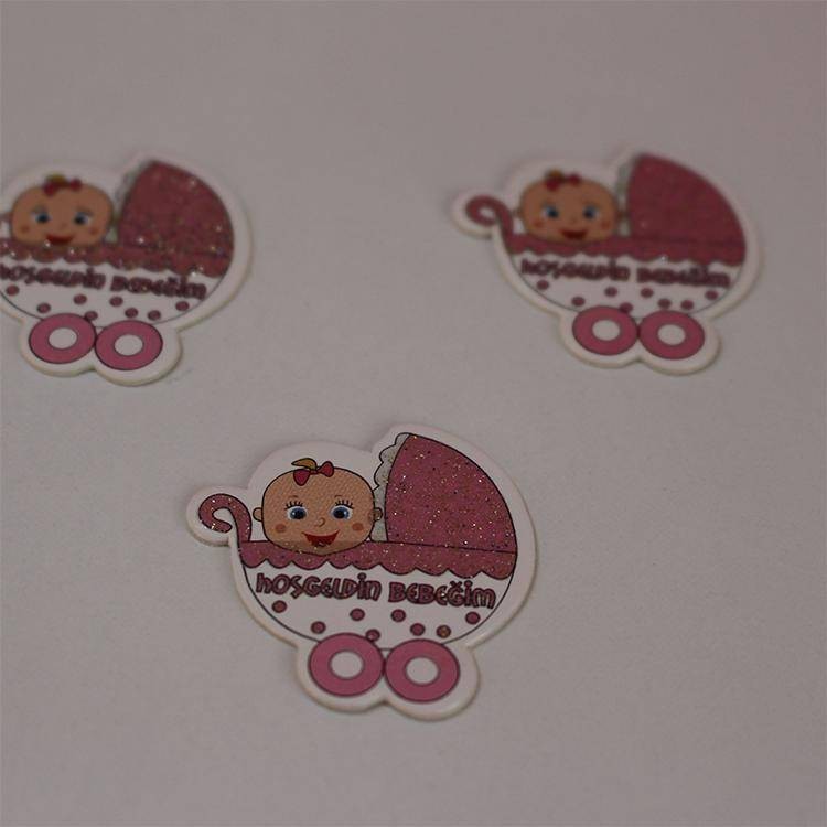 Karton Sticker Pembe Bebek Arabalı 1 Paket