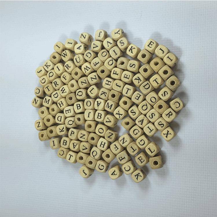 Ahşap Harf Boncuk 10mm