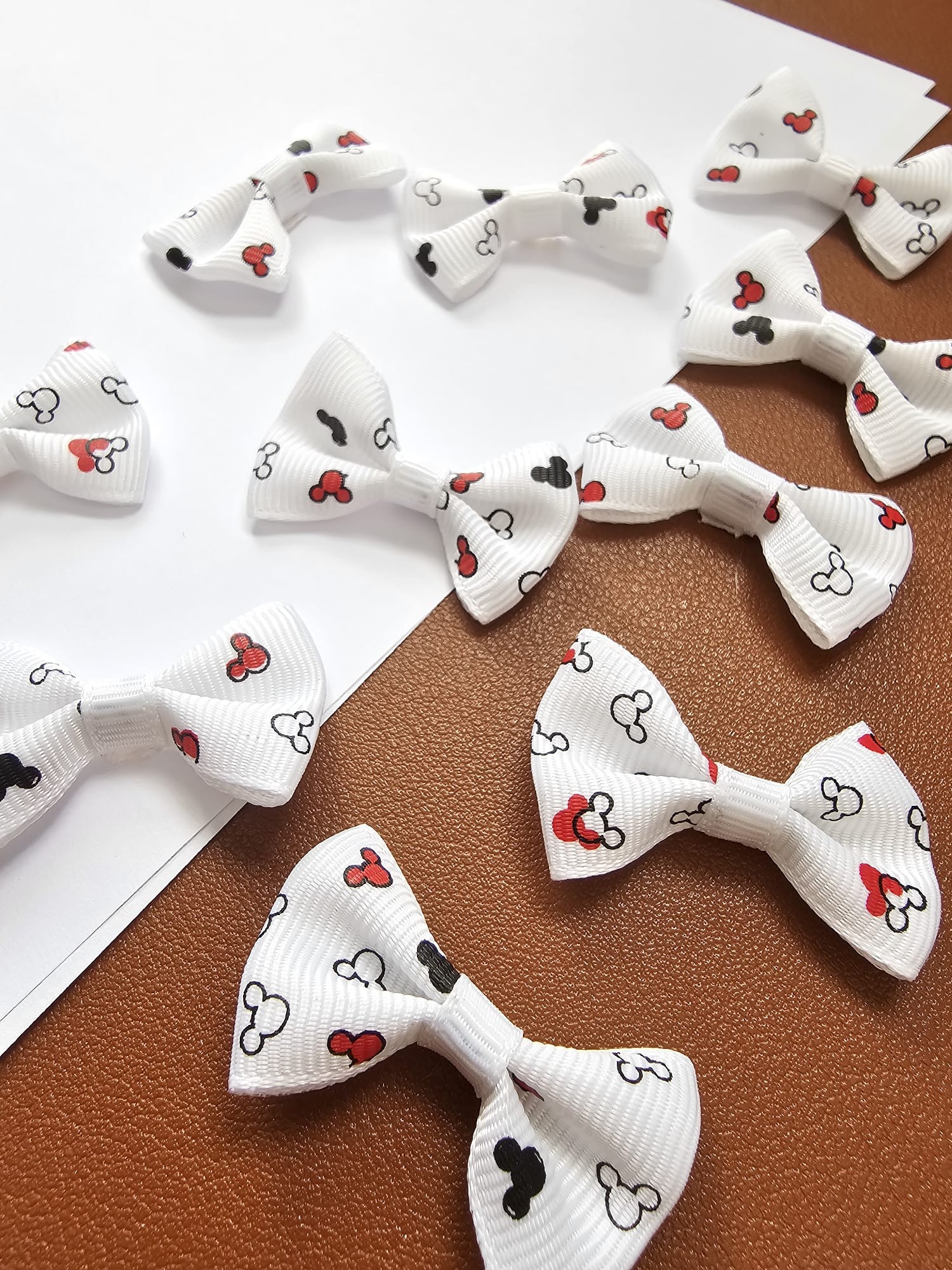 Grogren Fiyonk Mıckey Mouse Desenli Beyaz Renk 10 Adet