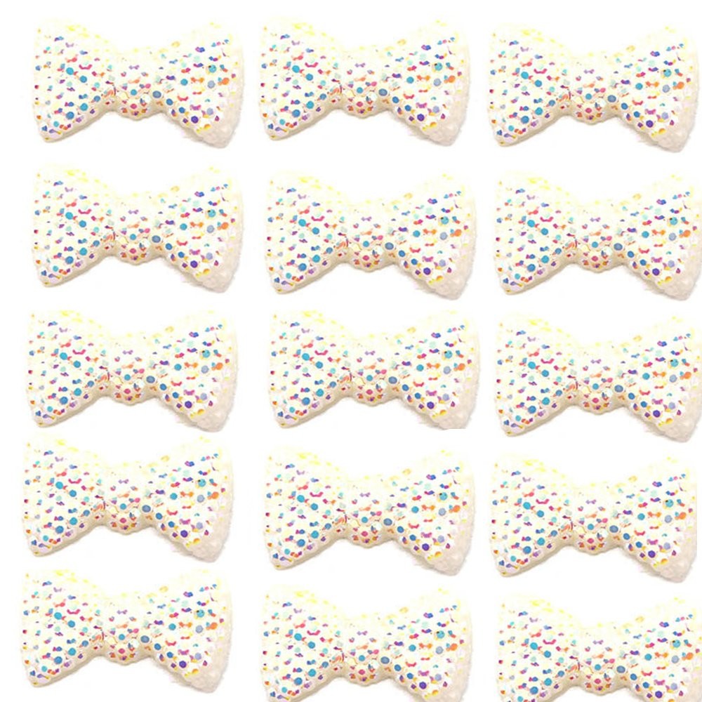Polyester Fiyonk  Süs  20 Adet Krem ( Polyester Papyon )